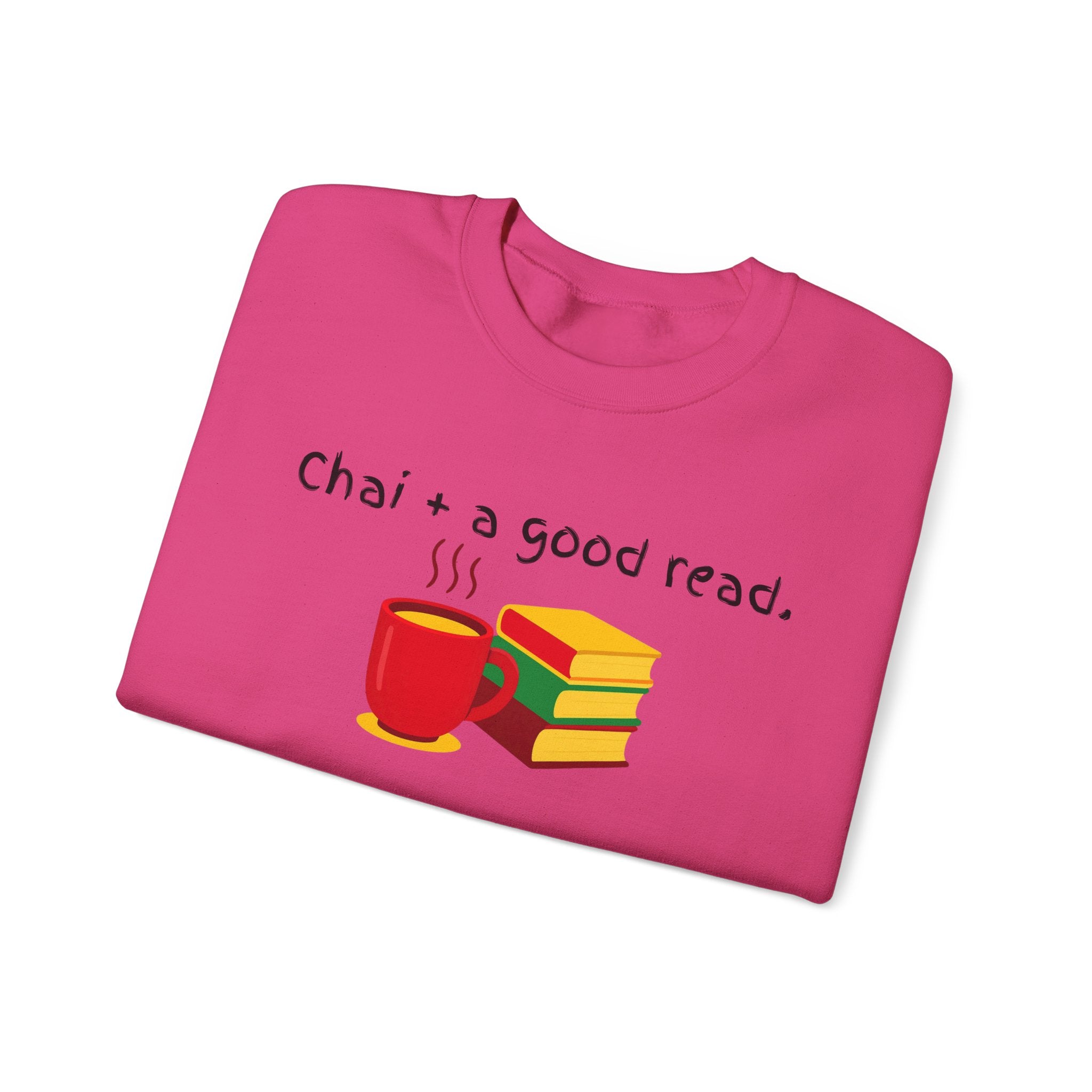 Cozy Reading Sweatshirt — "Chai + a Good Read" Crewneck