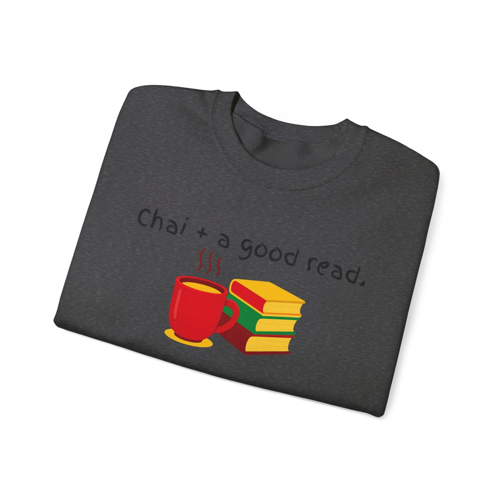 Cozy Reading Sweatshirt — "Chai + a Good Read" Crewneck