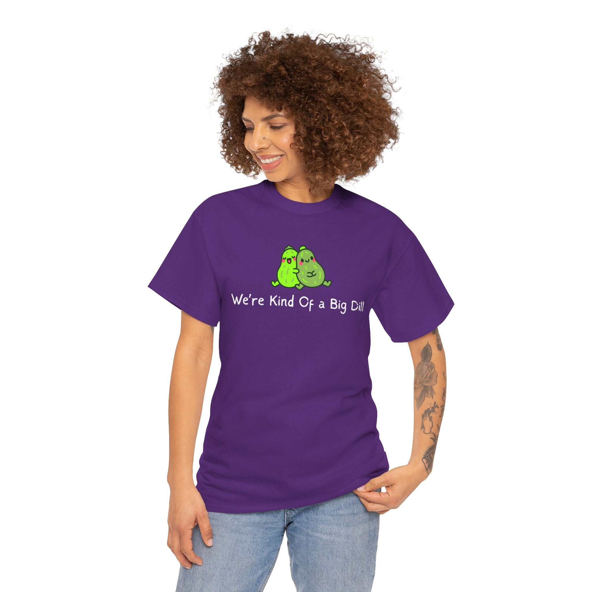 Big Dill Pickle Couple T-Shirt — "We're Kind Of a Big Dill" Cute Pun Tee