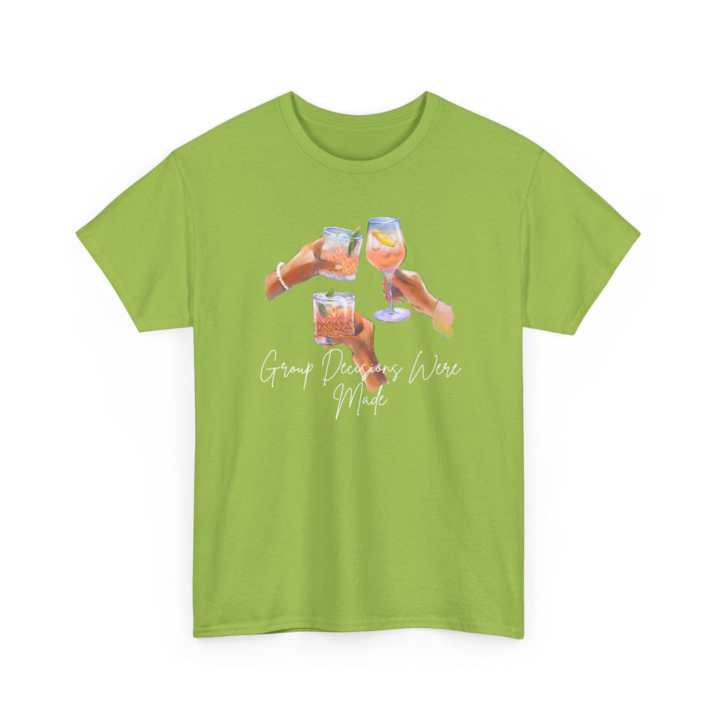Cheers Wine T-Shirt — "Good Days Are Here" Toast Graphic Tee