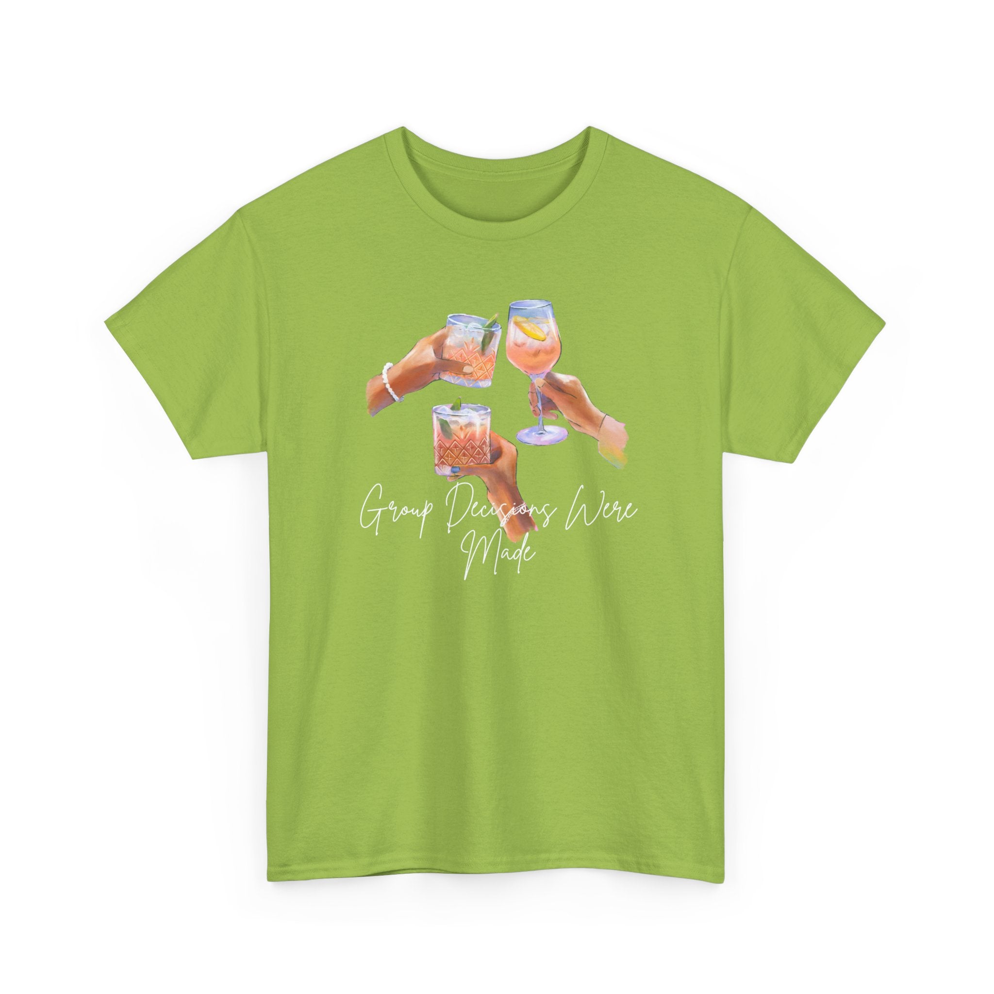 Cheers Wine T-Shirt — "Good Days Are Here" Toast Graphic Tee