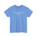 Calm Mind, Sharp Tongue Tee — Minimalist Black Graphic T-Shirt