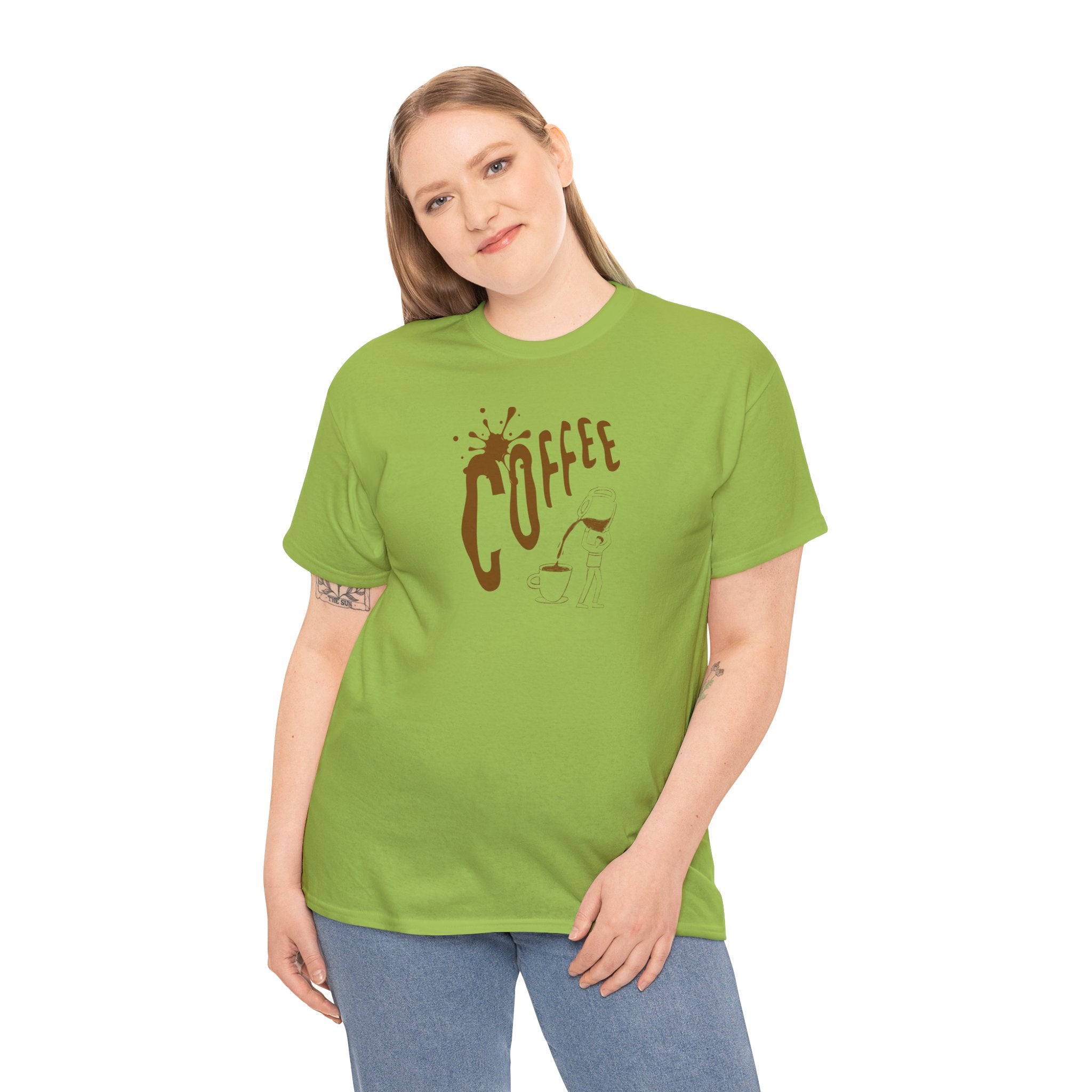 Coffee Splash T‑Shirt — Retro Coffee Typography Tee