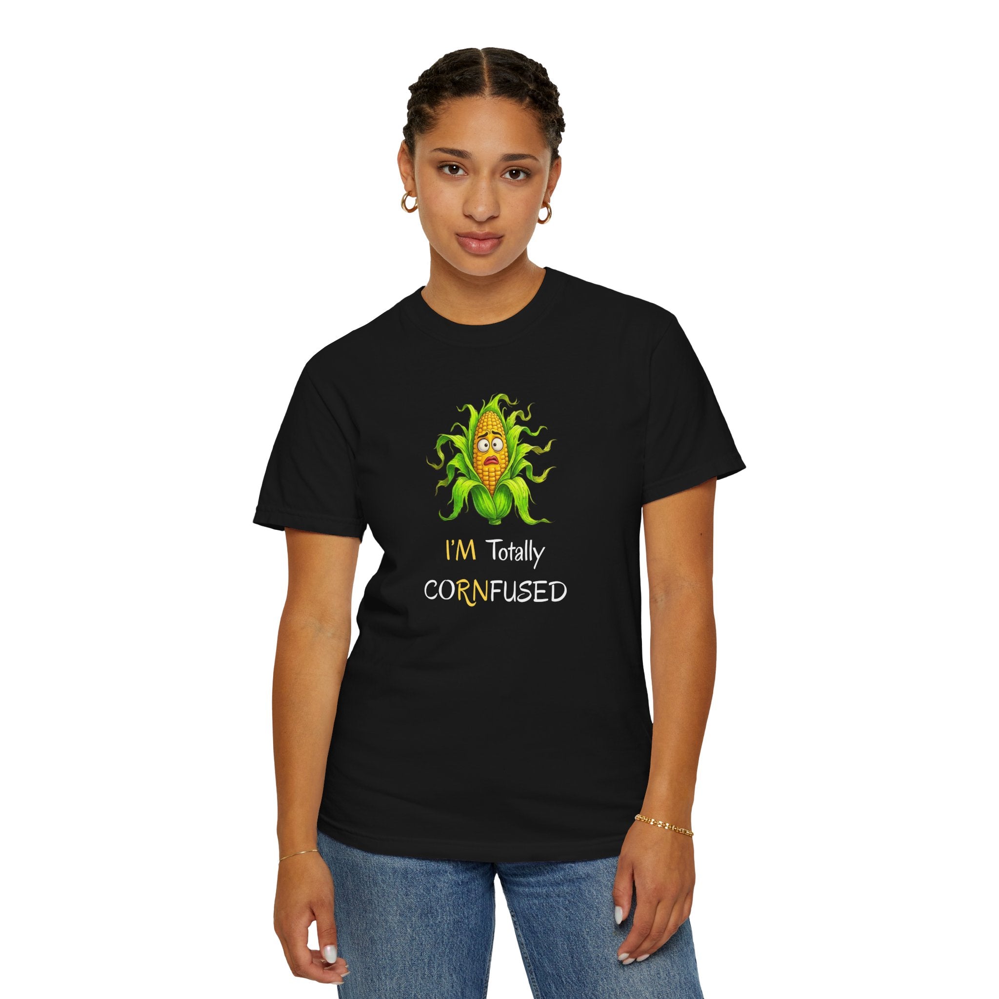 I'm Totally CORNfused Tee — Funny Corn Pun T-Shirt