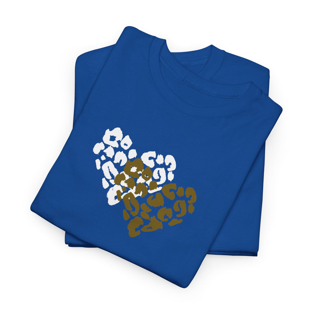 Leopard Heart Graphic Tee — Two-Tone Animal Print Heart T-Shirt