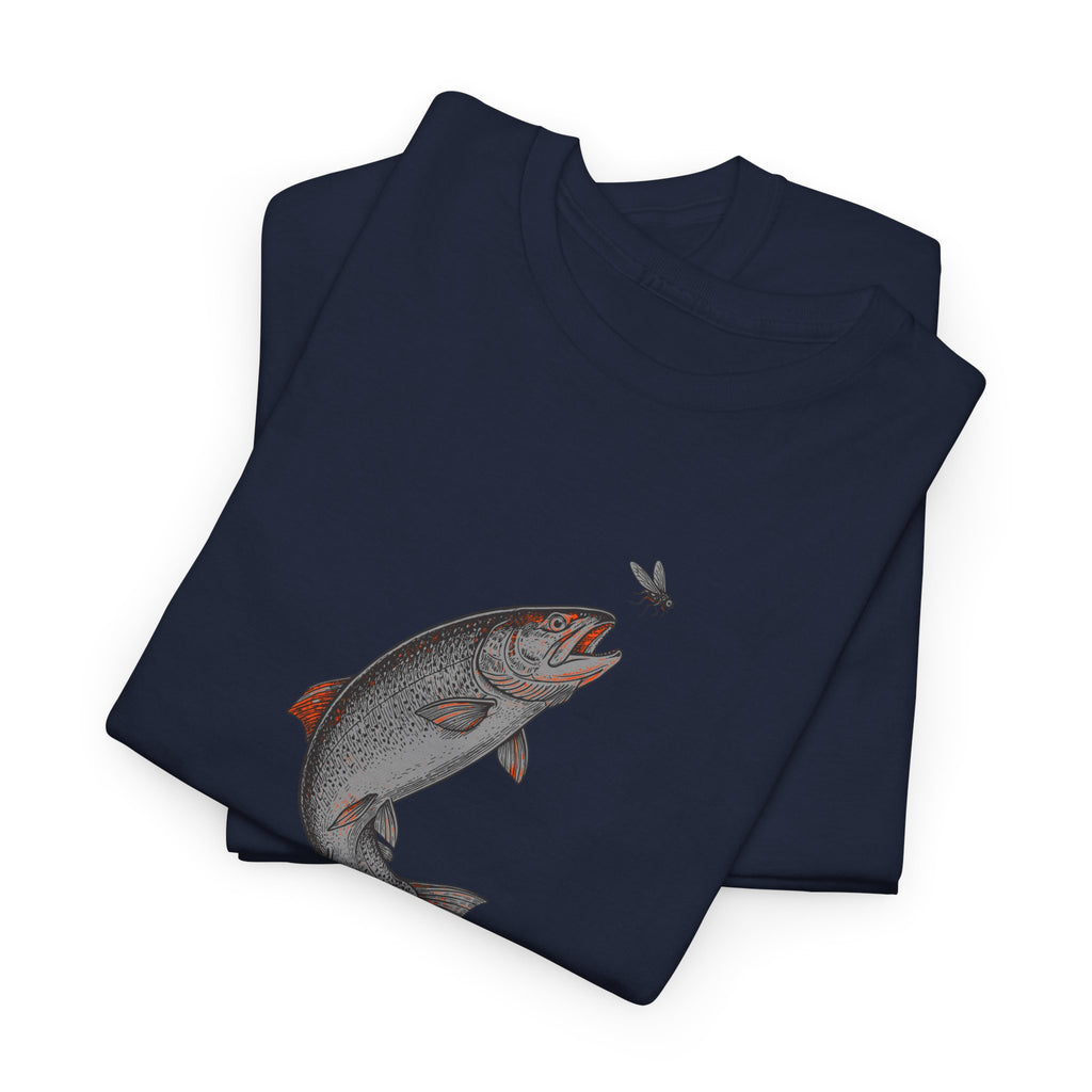 Fishing T‑Shirt — Leaping Trout 'Going for it' Graphic Tee
