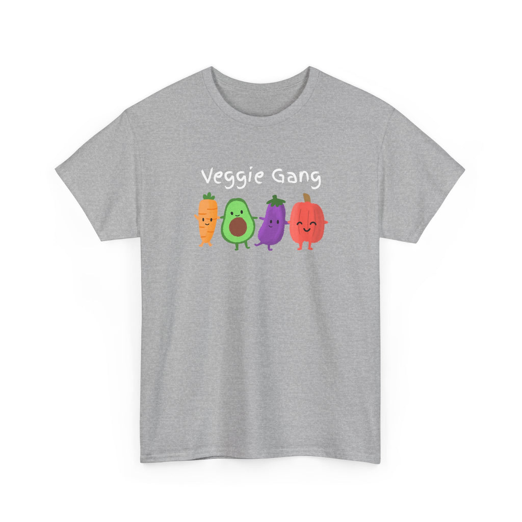Veggie Gang T-Shirt – Cute Cartoon Avocado, Carrot, Eggplant & Pepper Tee