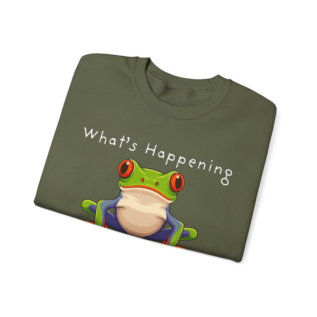What's Happening Frog Crewneck Sweatshirt