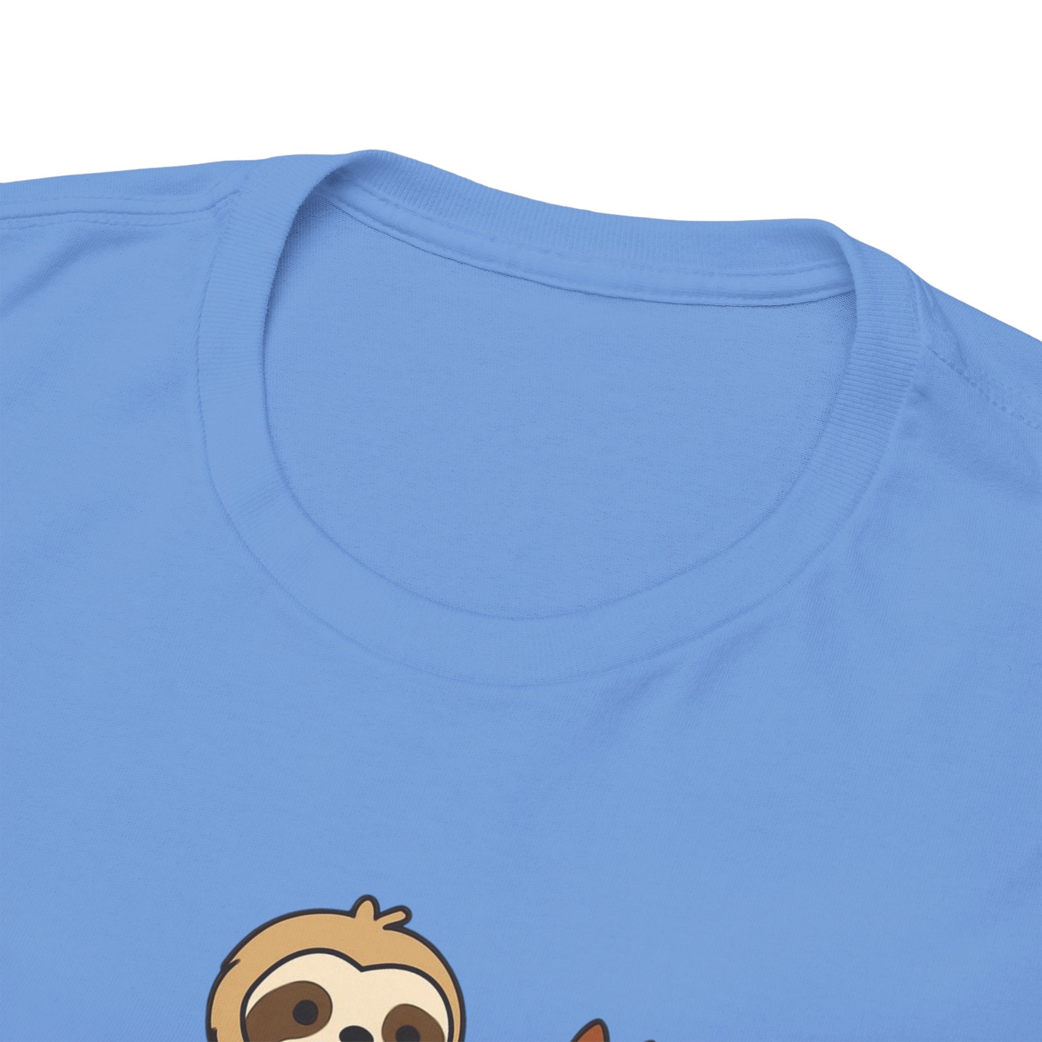 Sloth on Horse Tee — "Work Smarter, Not Faster" Cute Casual Graphic T-Shirt