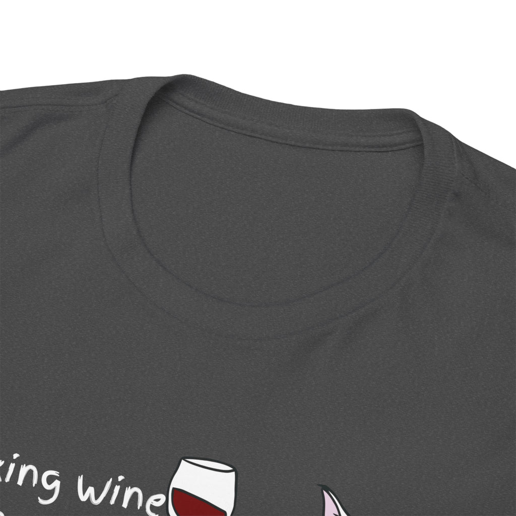 Drinking Wine, Feline Fine Cat Tee