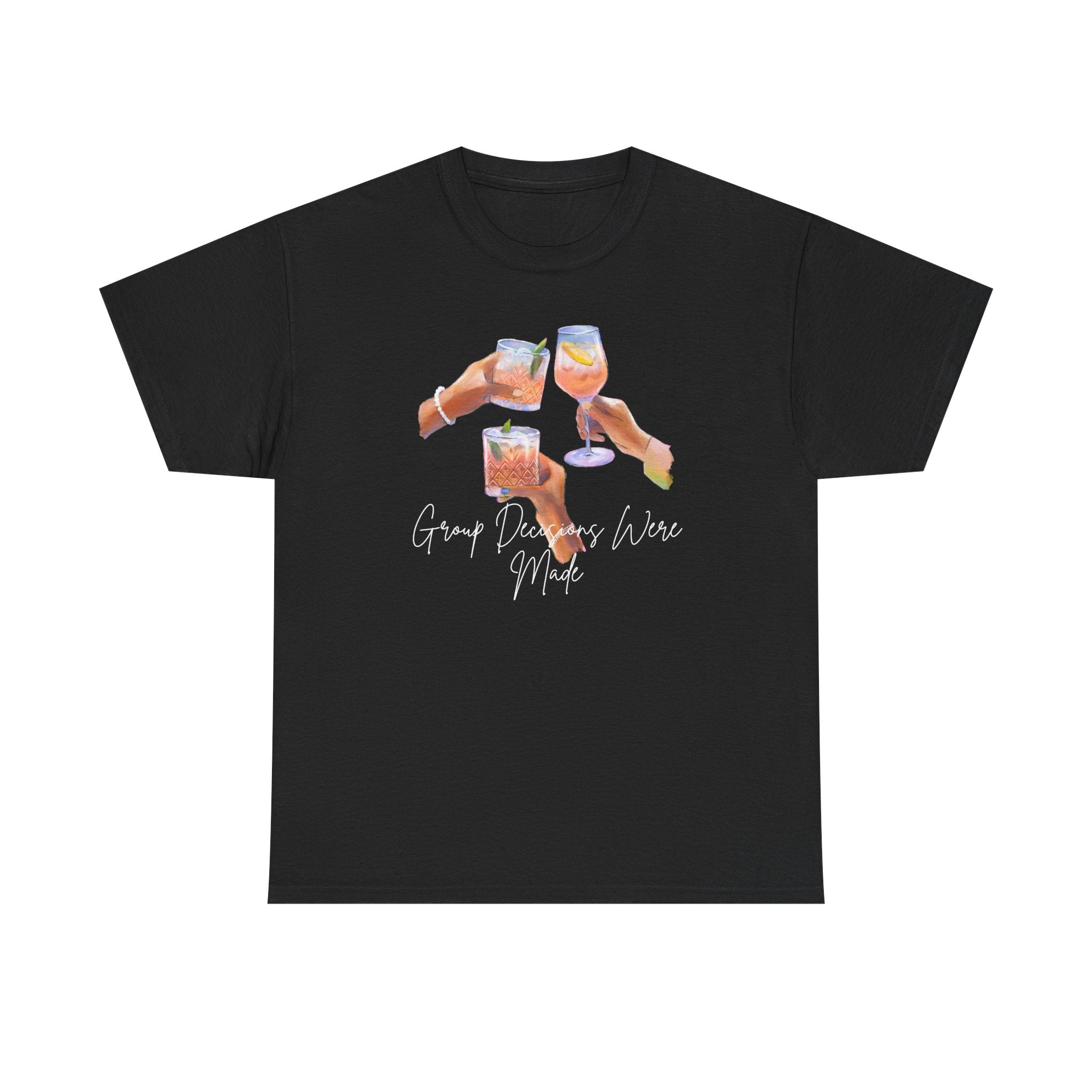 Cheers Wine T-Shirt — "Good Days Are Here" Toast Graphic Tee