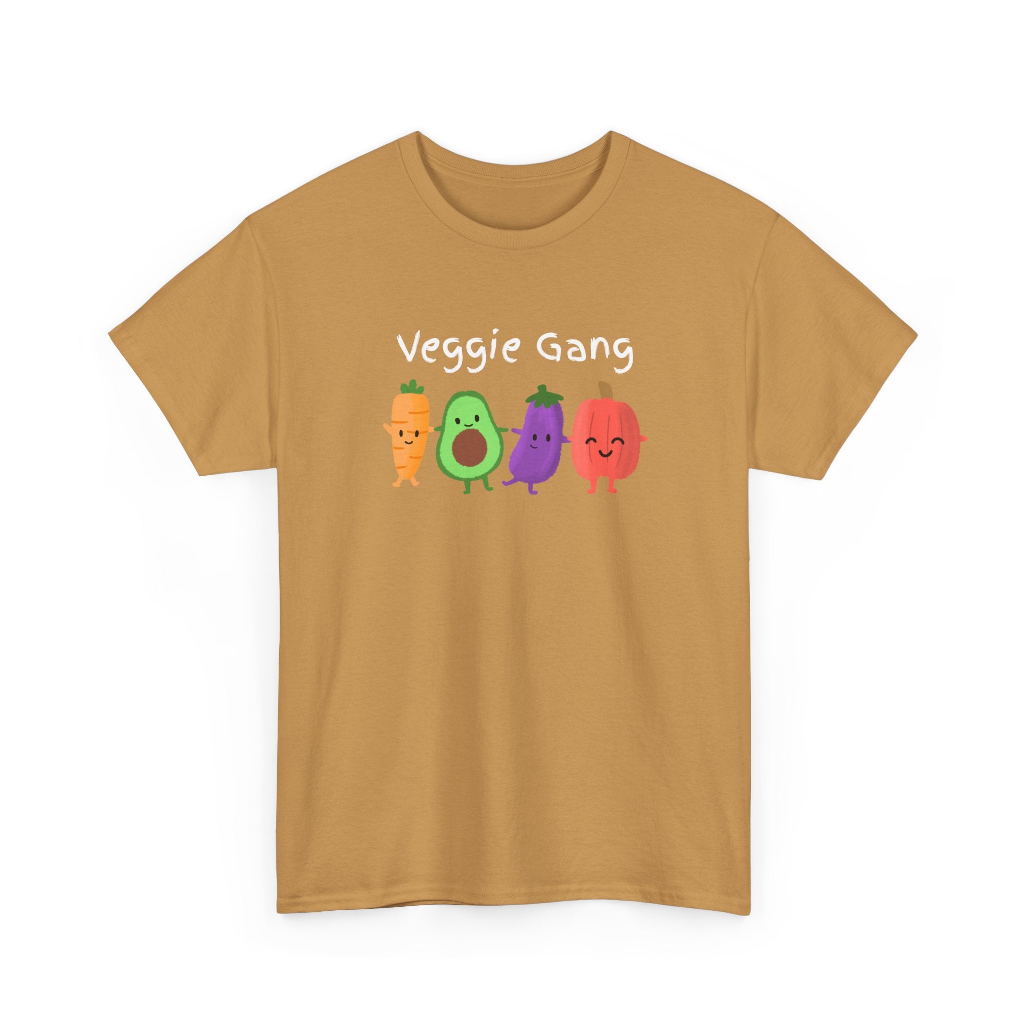 Veggie Gang T-Shirt – Cute Cartoon Avocado, Carrot, Eggplant & Pepper Tee