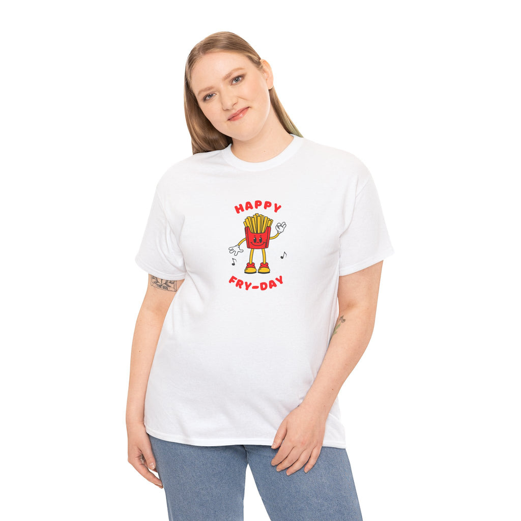Happy Fry-Day T-Shirt — Cute Dancing Fries Graphic Tee
