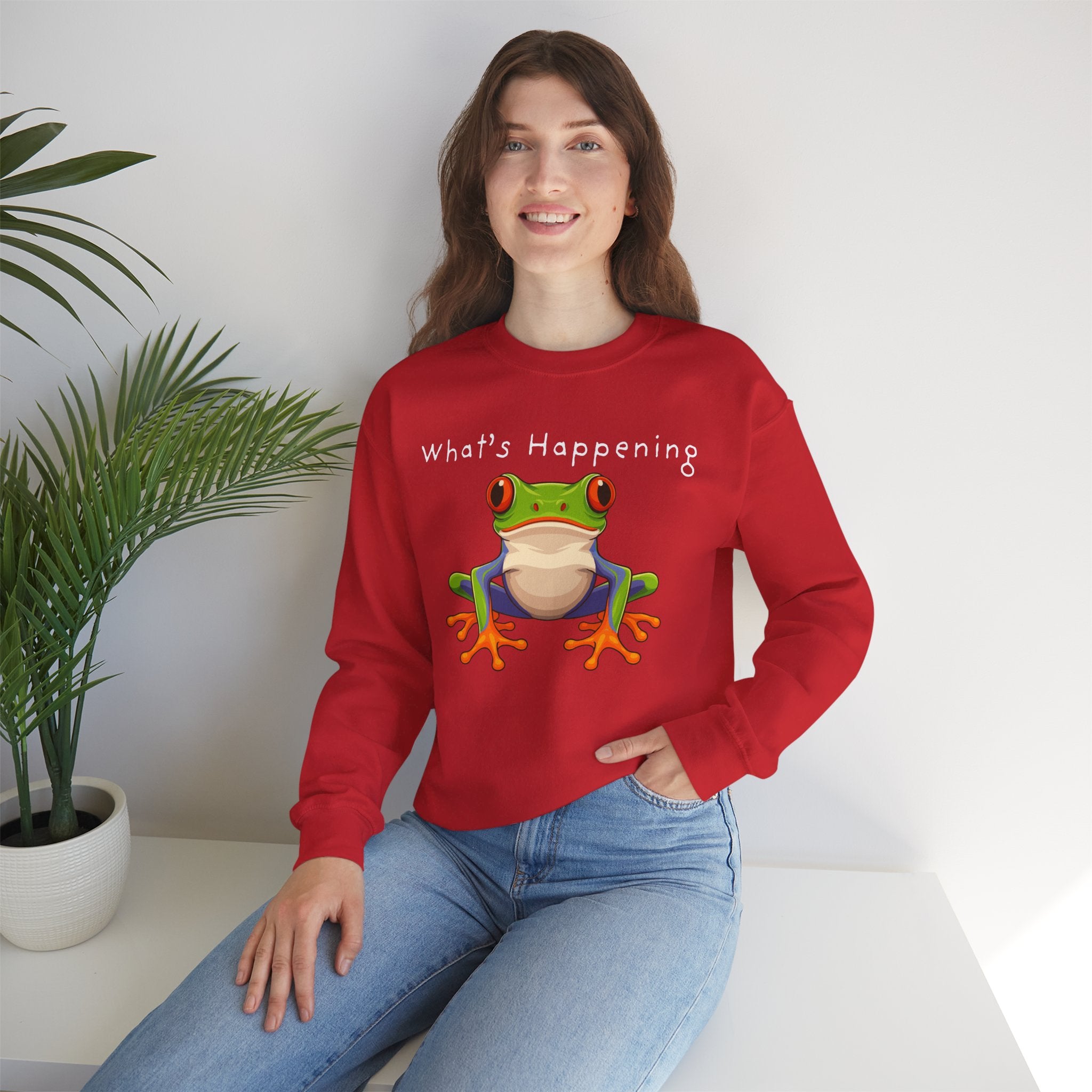 What's Happening Frog Crewneck Sweatshirt