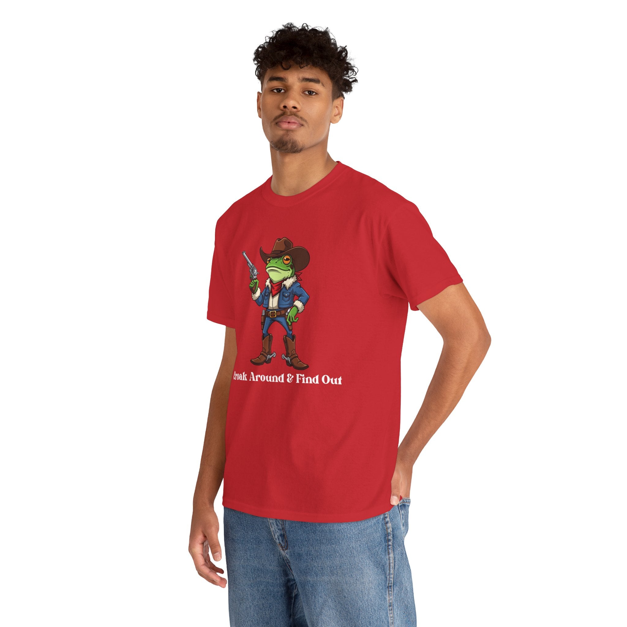Cowboy Frog T-Shirt - "Croak Around & Find Out" Funny Western Graphic Tee