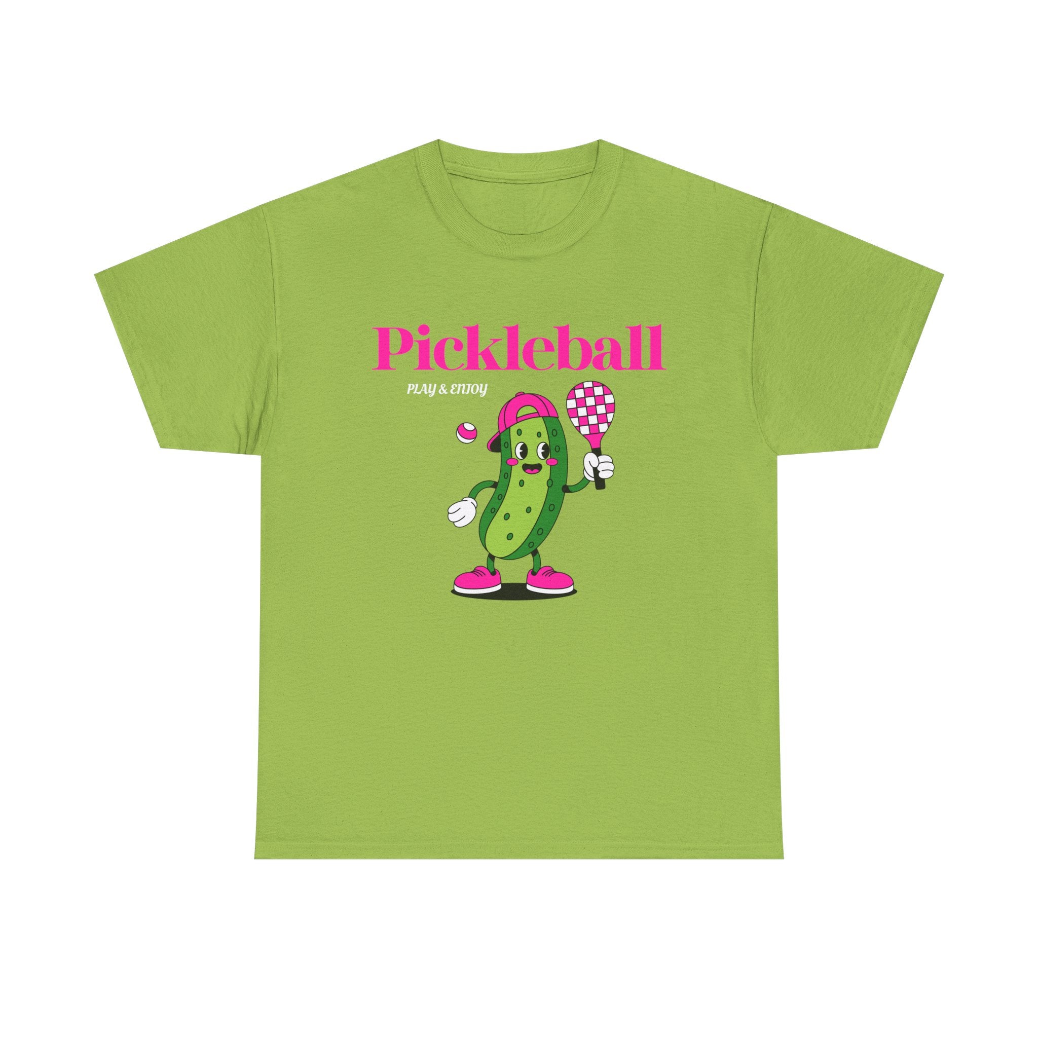 Pickleball Pickle Mascot Tee — Play & Enjoy Graphic T-Shirt