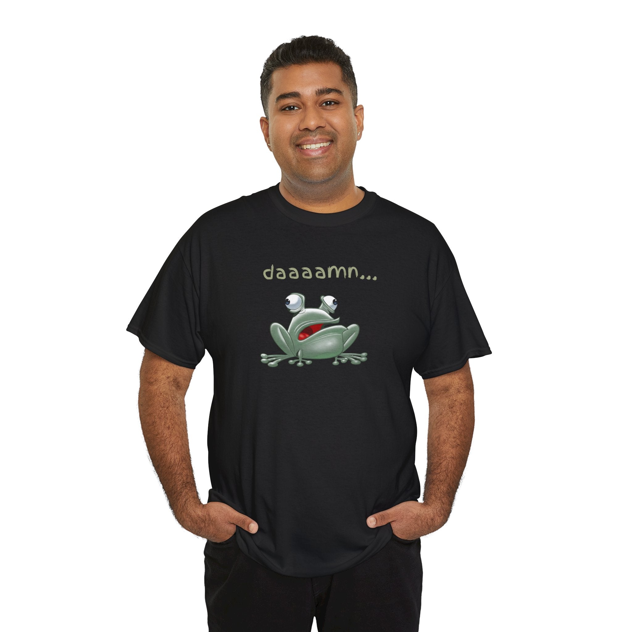 Frog "daaaamn..." T-Shirt — Funny Relaxed Frog Graphic Tee