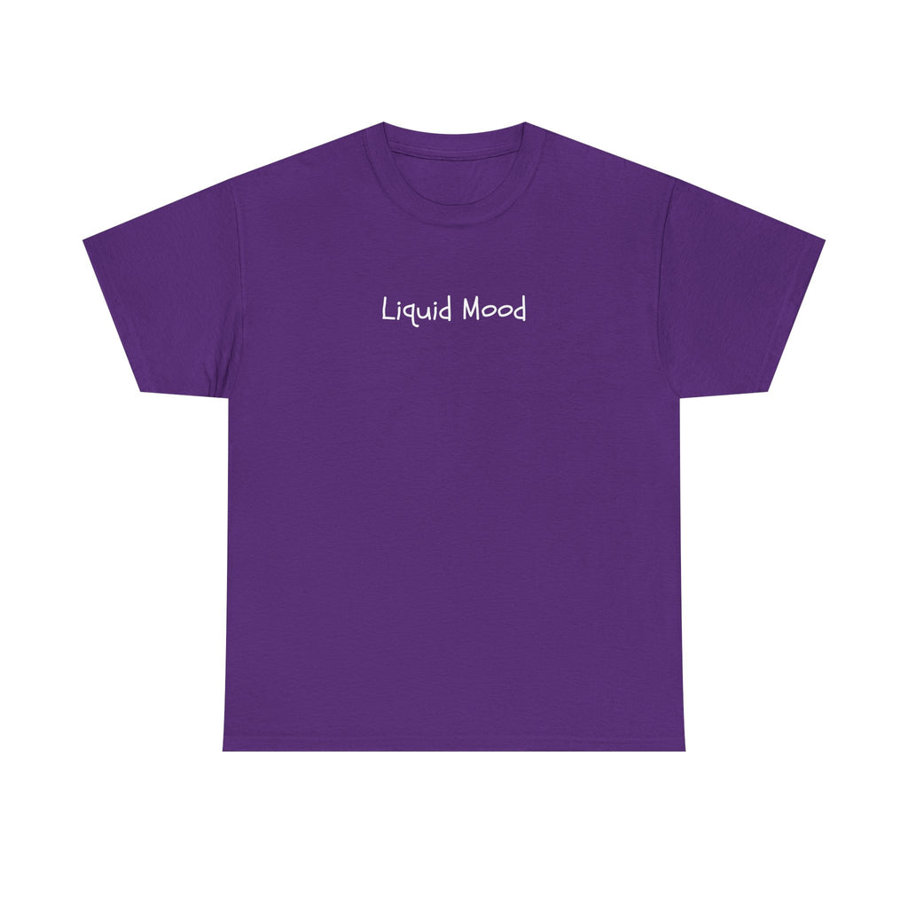 Liquid Mood Tee — Minimalist Black Graphic T‑Shirt