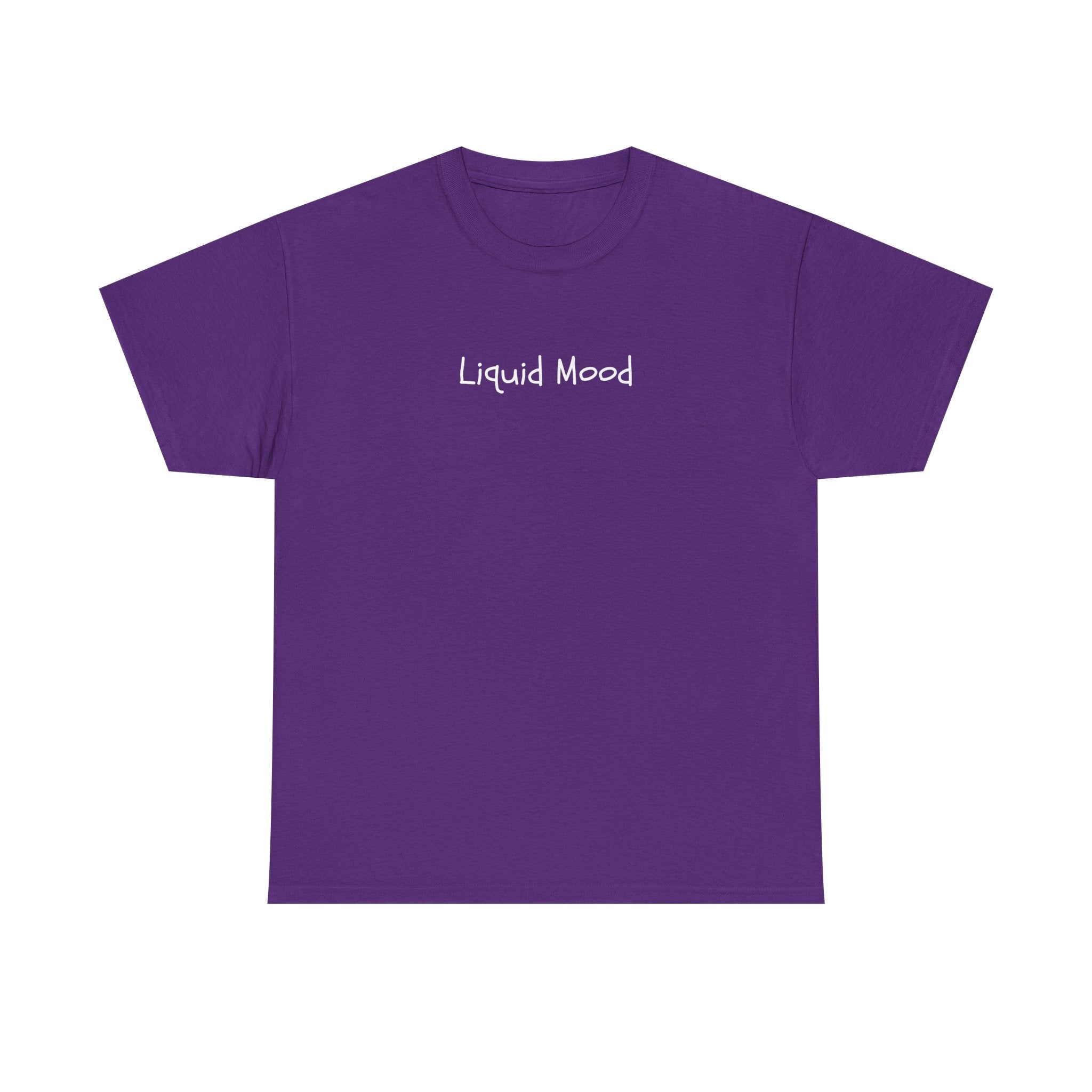 Liquid Mood Tee — Minimalist Black Graphic T‑Shirt