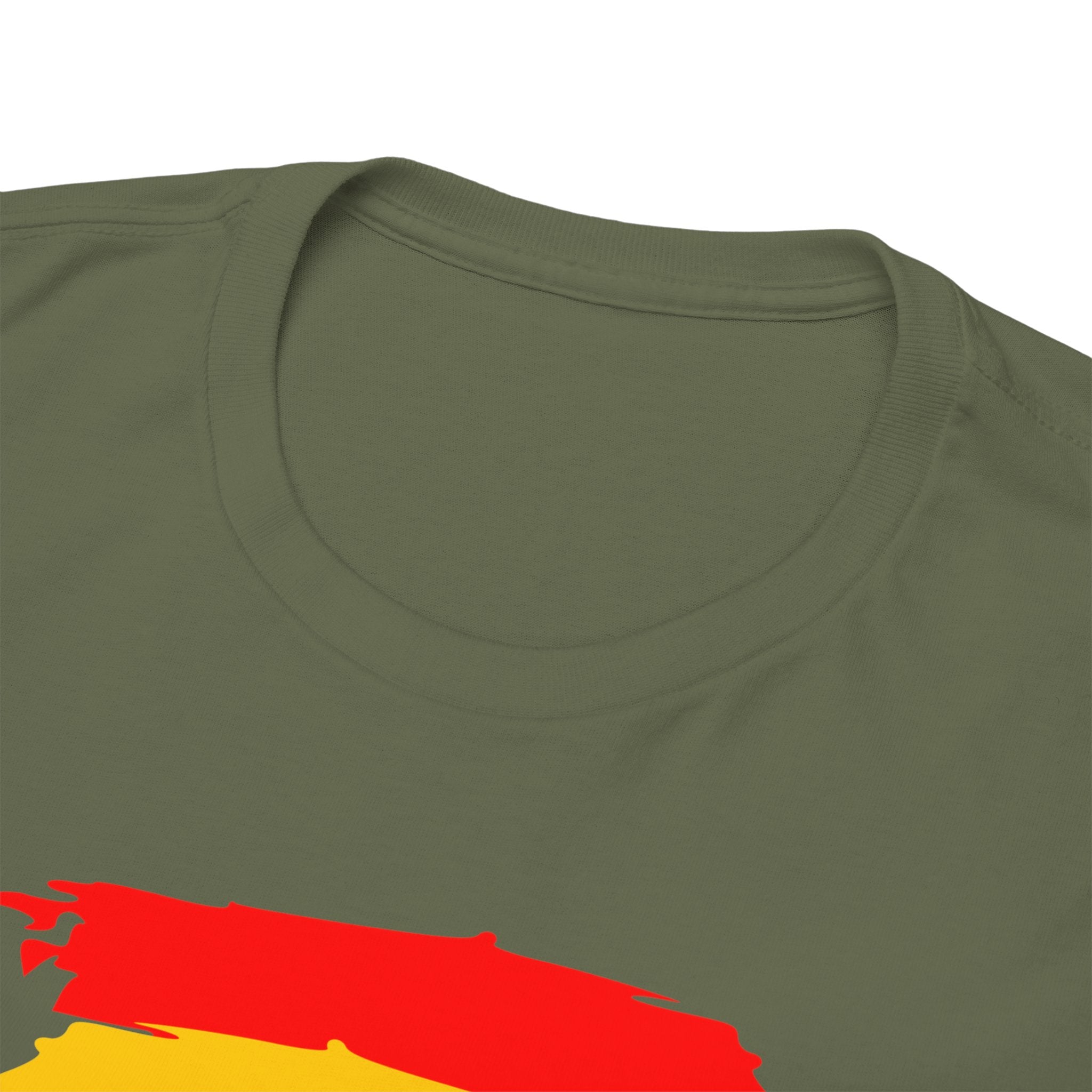 Juneteenth Graphic Tee — Rasta Flag Brushstroke Design