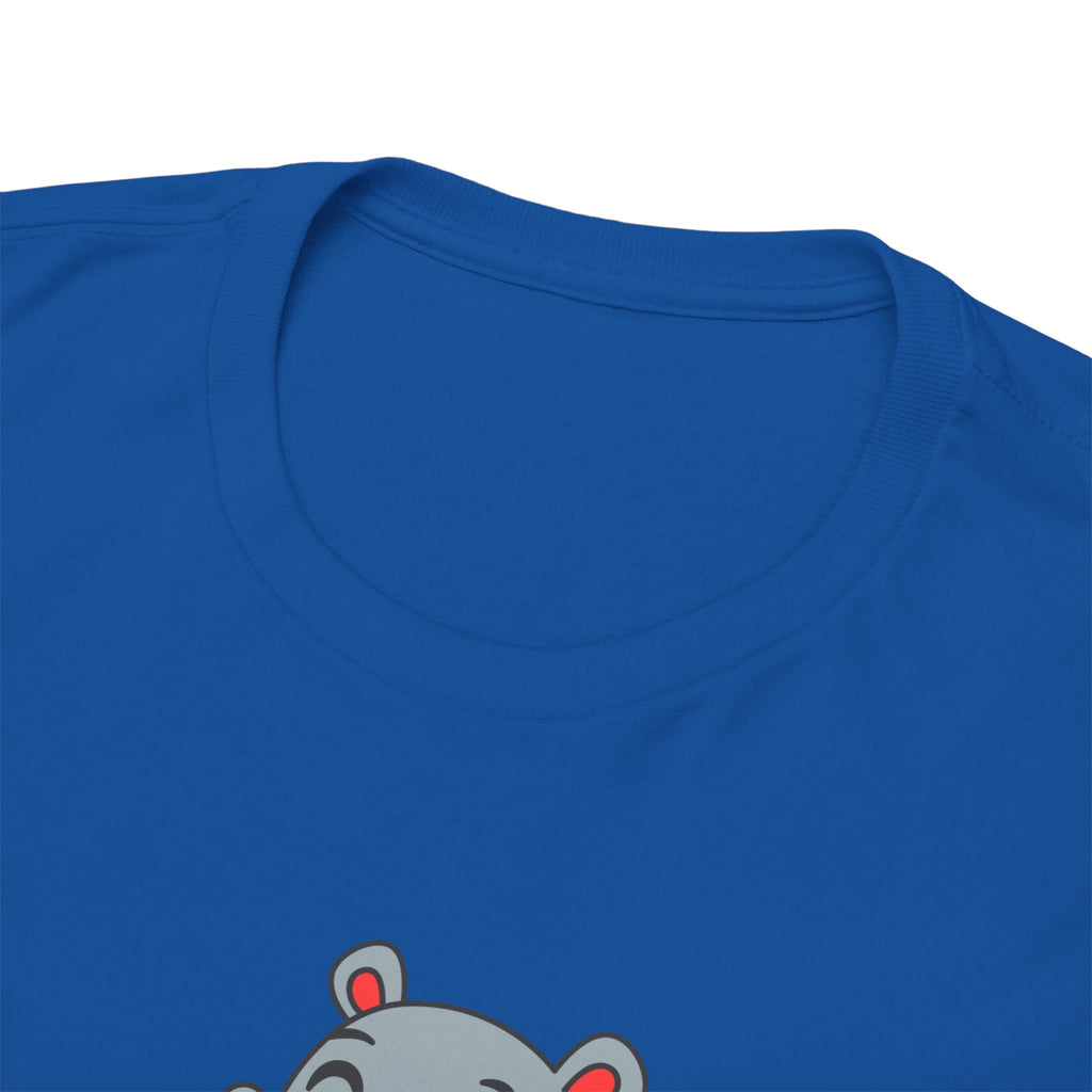 Hippo Eating Watermelon Tee — "Gone in Seconds" Cute Animal Graphic Shirt