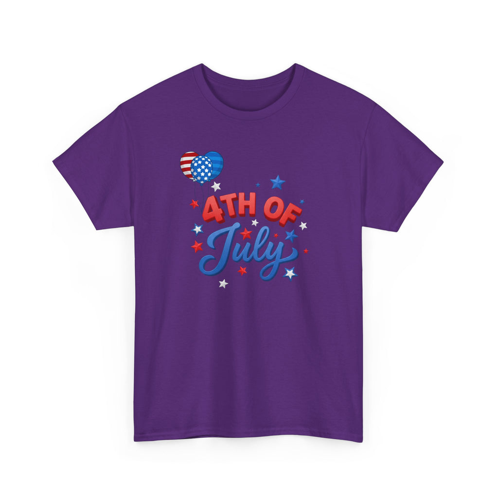 4th of July T-Shirt – Patriotic Stars & Heart Independence Day Tee