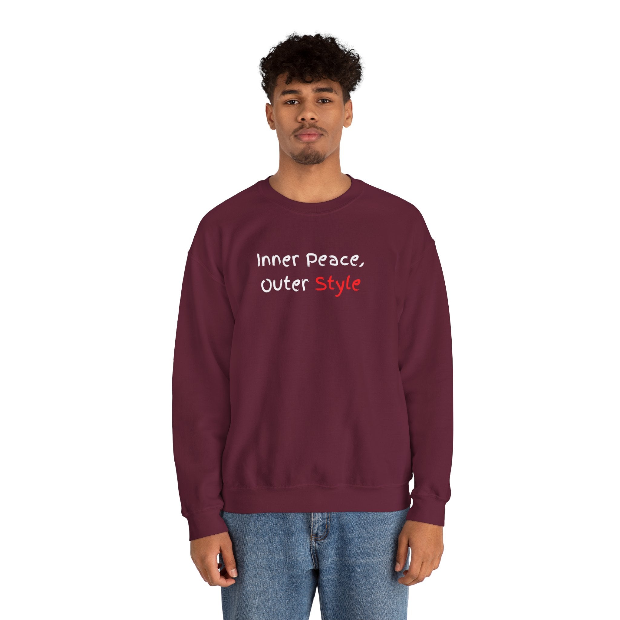 Crewneck Sweatshirt "Style" Minimalist Pink Script – Casual Everyday Fashion