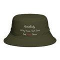 Bucket Hat — “HomeBody: At My House I Got Snack And Crime Shows” Embroidered
