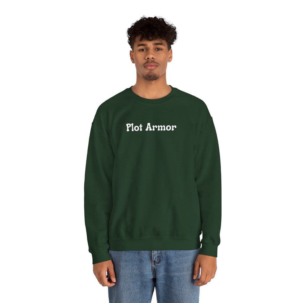 Plot Armor Sweatshirt — Funny Gamer RPG Crewneck for D&D & Roleplayers