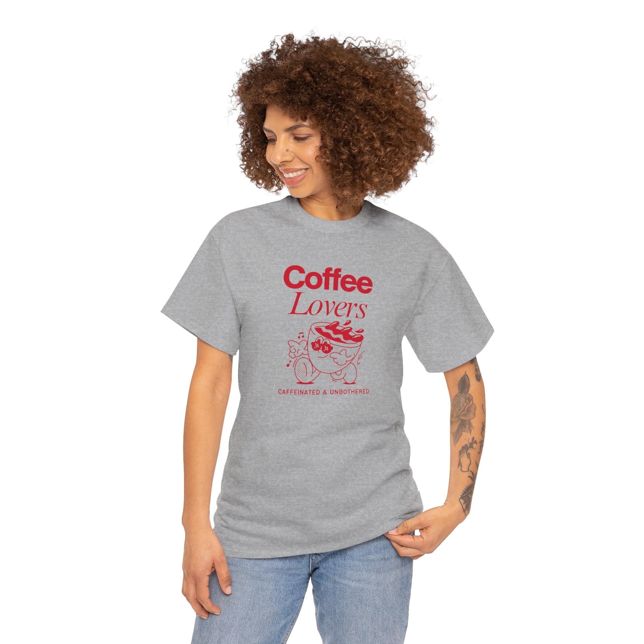 Coffee Lovers T-Shirt — Cute Red Coffee Cup Graphic Tee