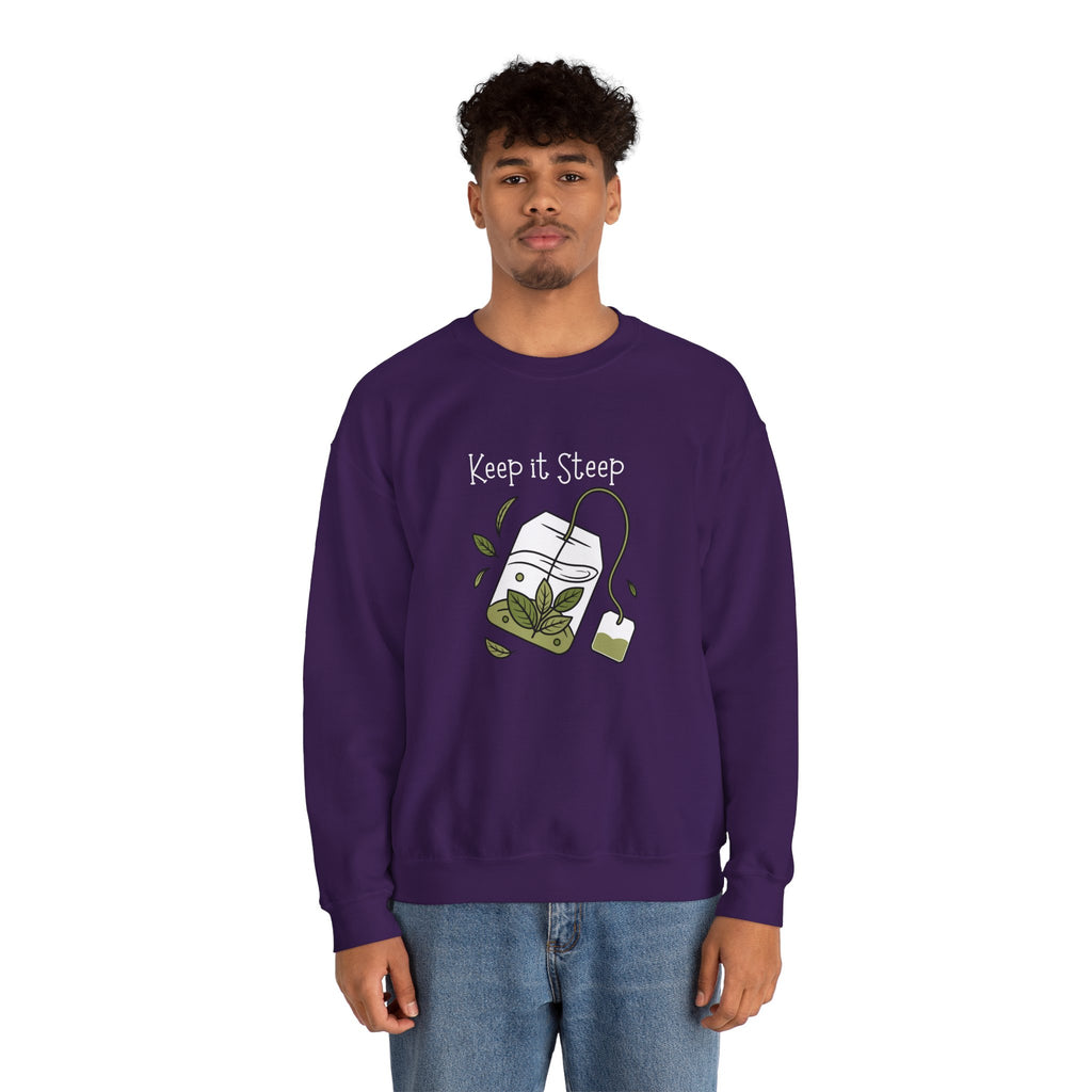 Crewneck Sweatshirt — Herbal Tea Bag Illustration | Cozy Botanical Gift