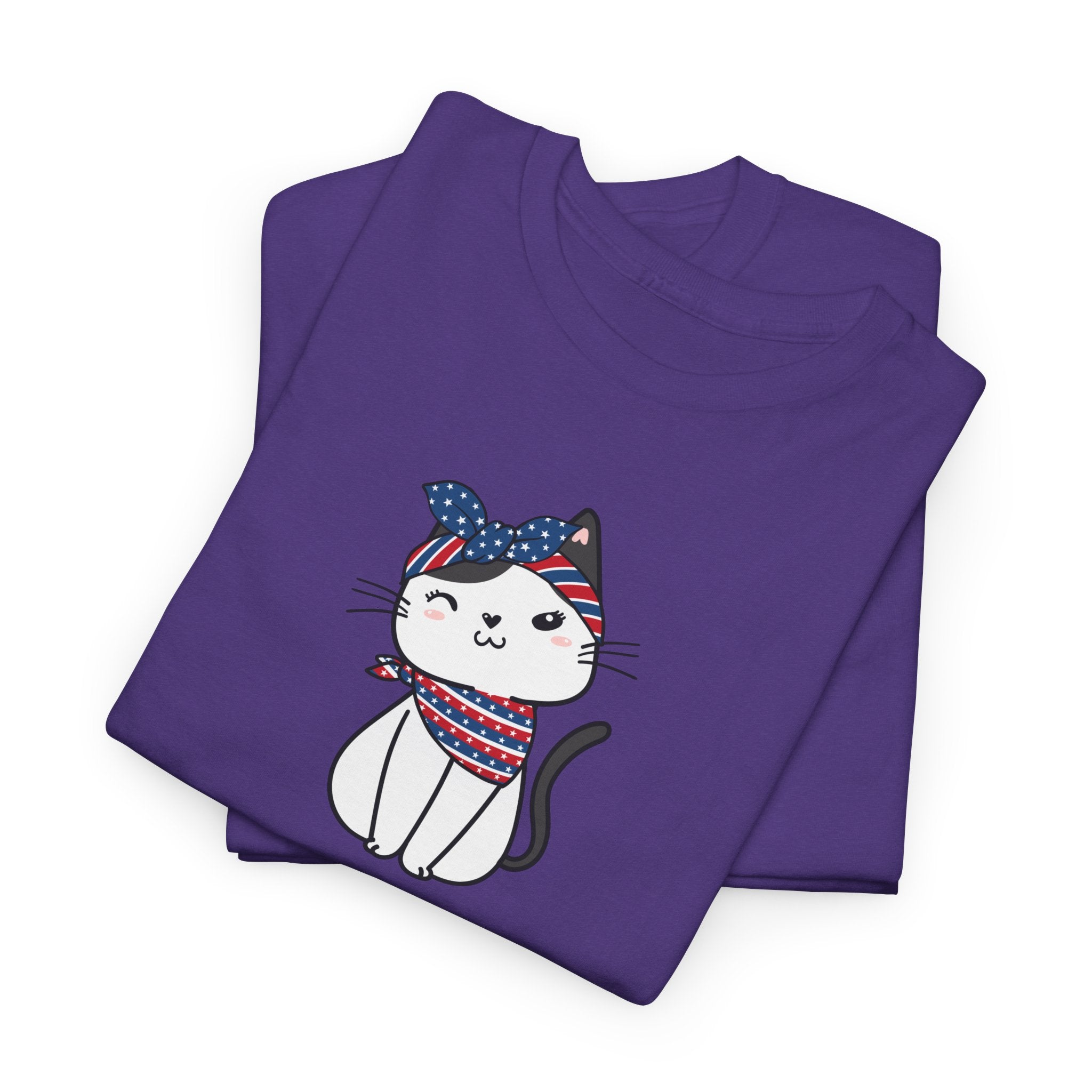Cat Birthday Tee — "A Purr-fect Firecracker Was Born Today"