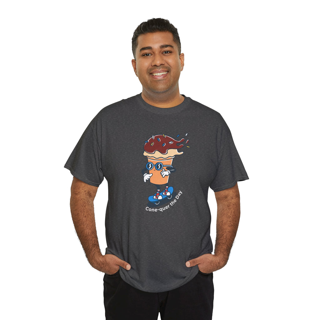 Donut Skateboard Cartoon Tee — "Can’t Stop Me" Graphic T-Shirt