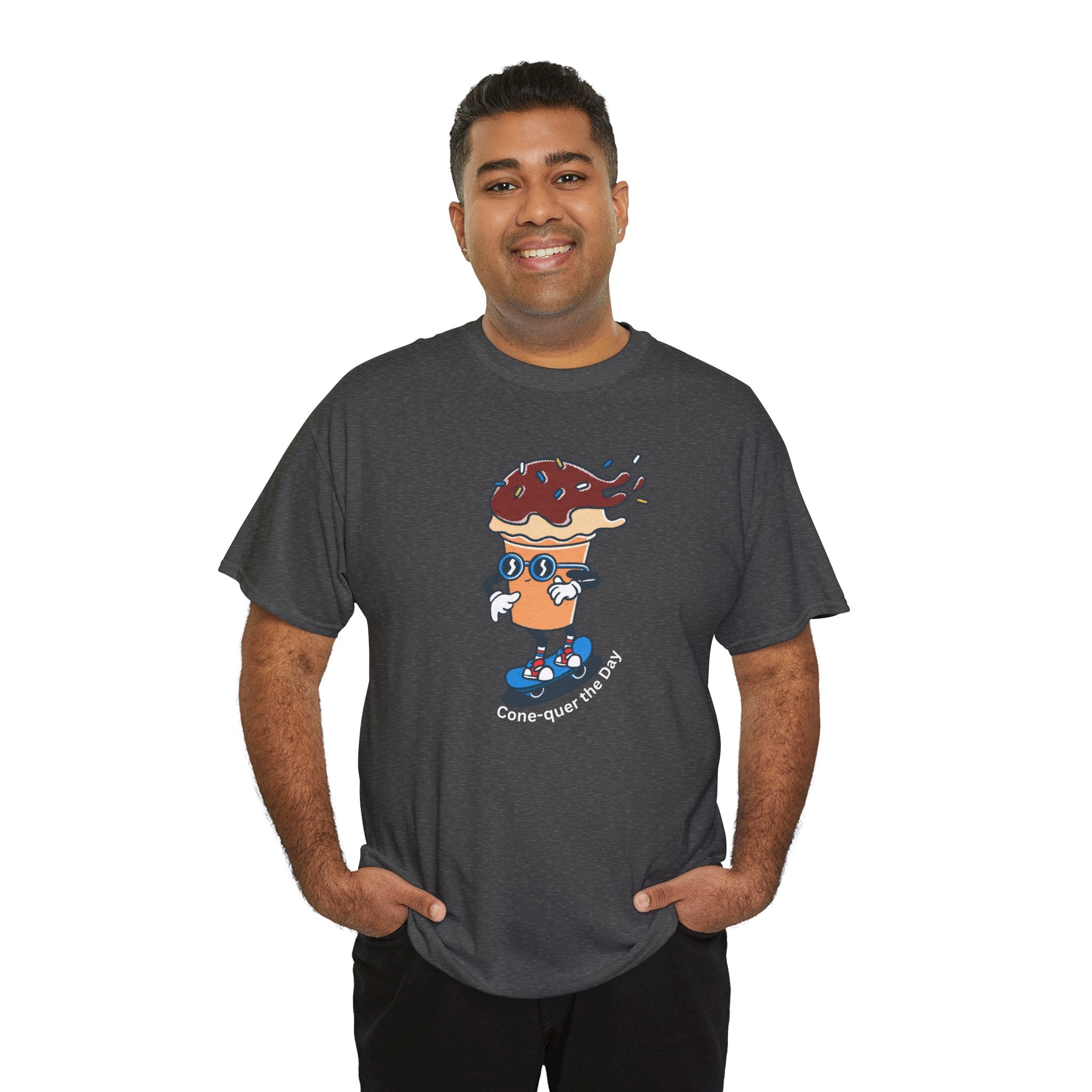 Donut Skateboard Cartoon Tee — "Can’t Stop Me" Graphic T-Shirt