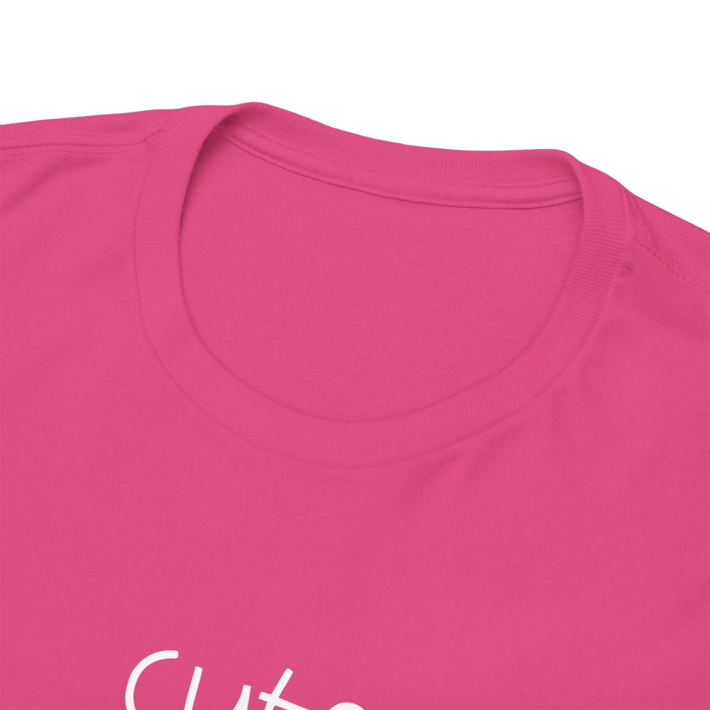 Cute Script T‑Shirt — Minimalist Casual Tee with 'Cute' Chest Print