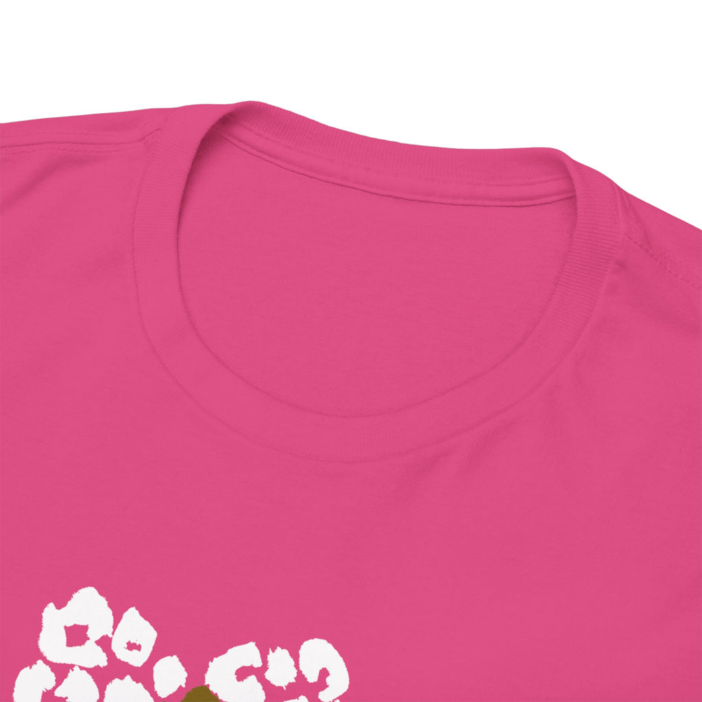 Leopard Heart Graphic Tee — Two-Tone Animal Print Heart T-Shirt