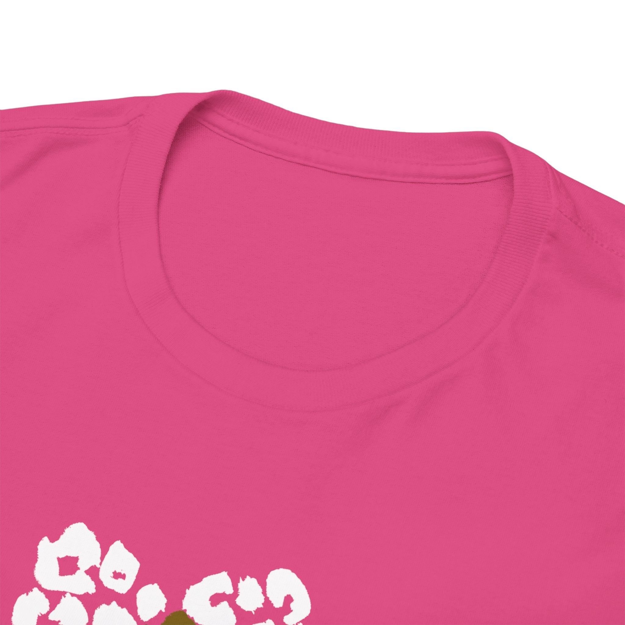 Leopard Heart Graphic Tee — Two-Tone Animal Print Heart T-Shirt