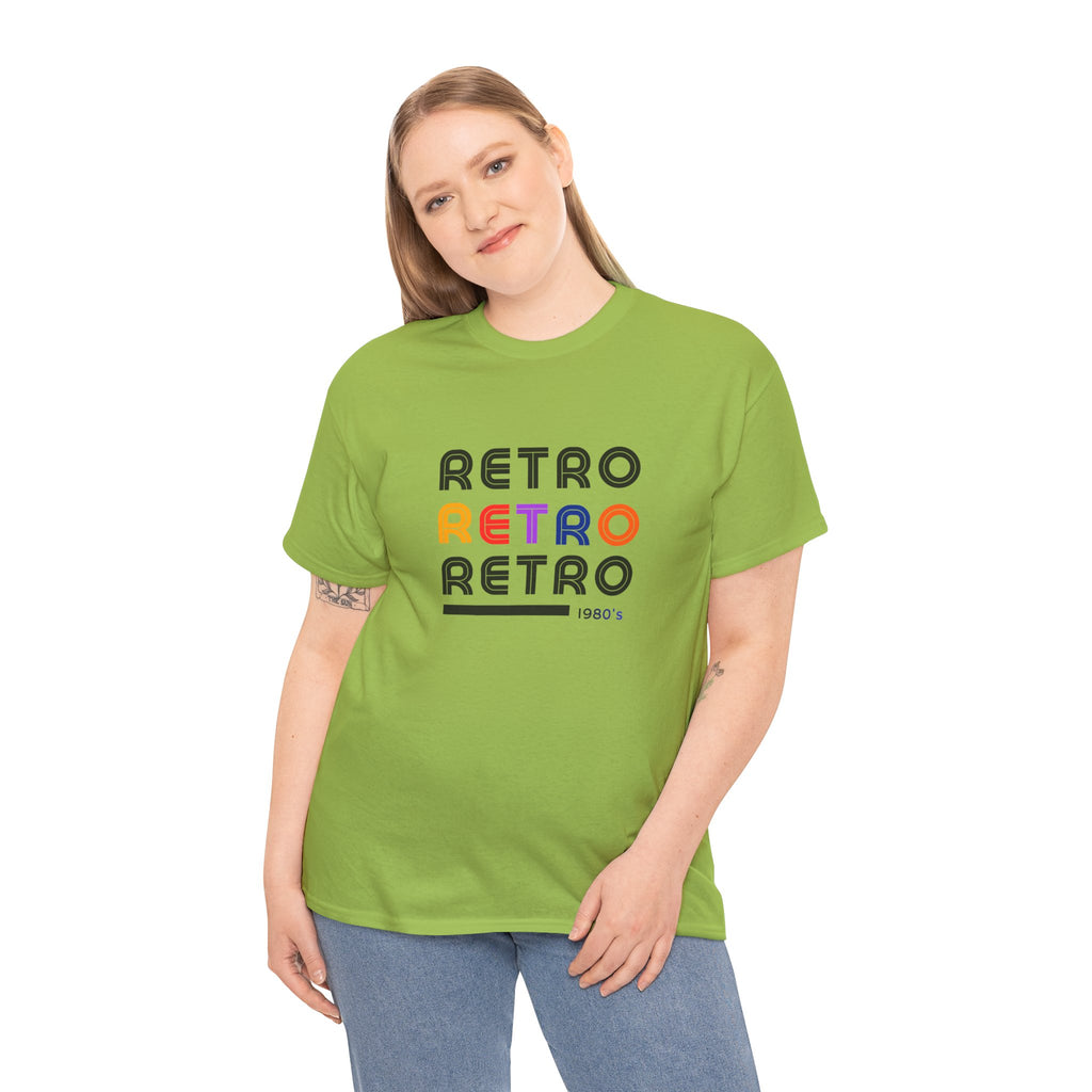 Retro Repeat Tee — Vintage 1980s-Inspired Graphic T-Shirt