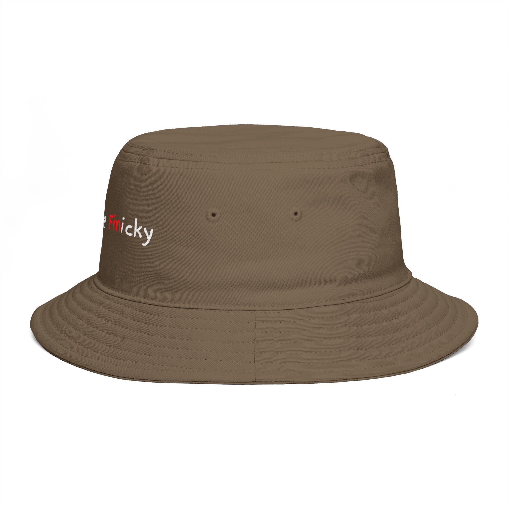 Bucket Hat — 'Outside Be Finicky' Embroidered Outdoor Statement Hat