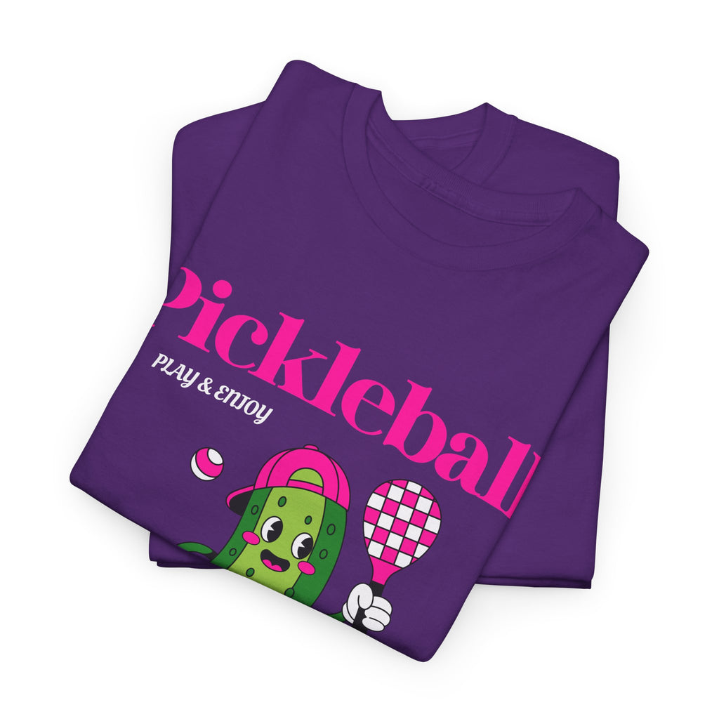 Pickleball Pickle Mascot Tee — Play & Enjoy Graphic T-Shirt