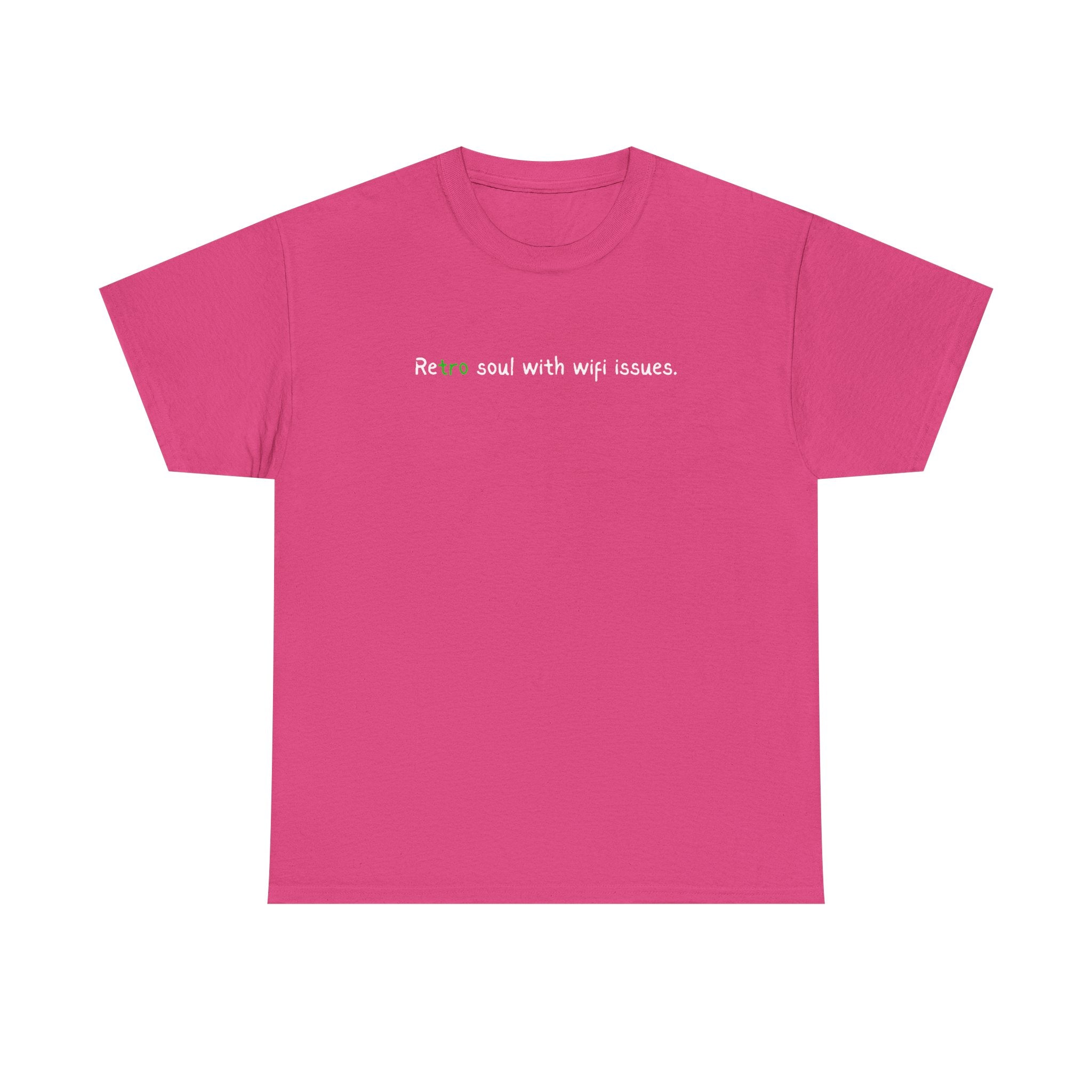 Retro Soul Tee - "Retro soul with wifi issues." Vintage Text Graphic T-Shirt