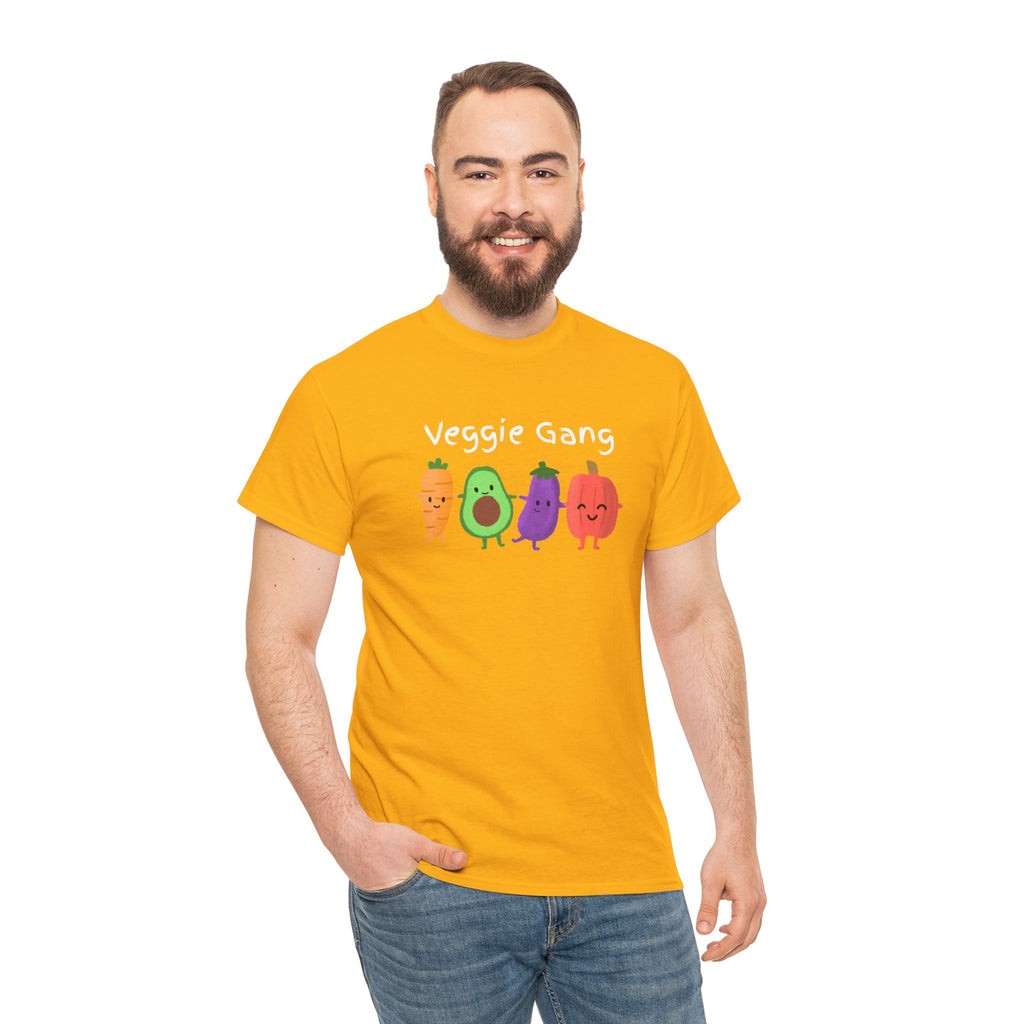 Veggie Gang T-Shirt – Cute Cartoon Avocado, Carrot, Eggplant & Pepper Tee