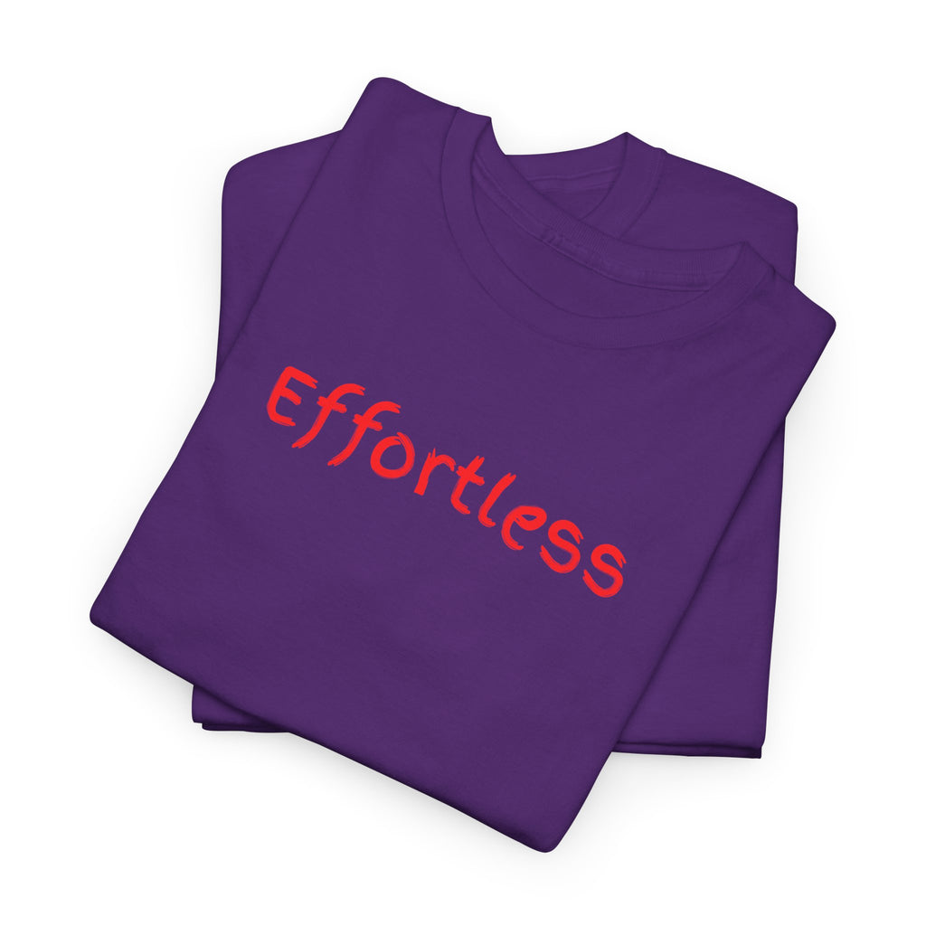 Effortless Tee — Minimal Red Script Graphic T-Shirt