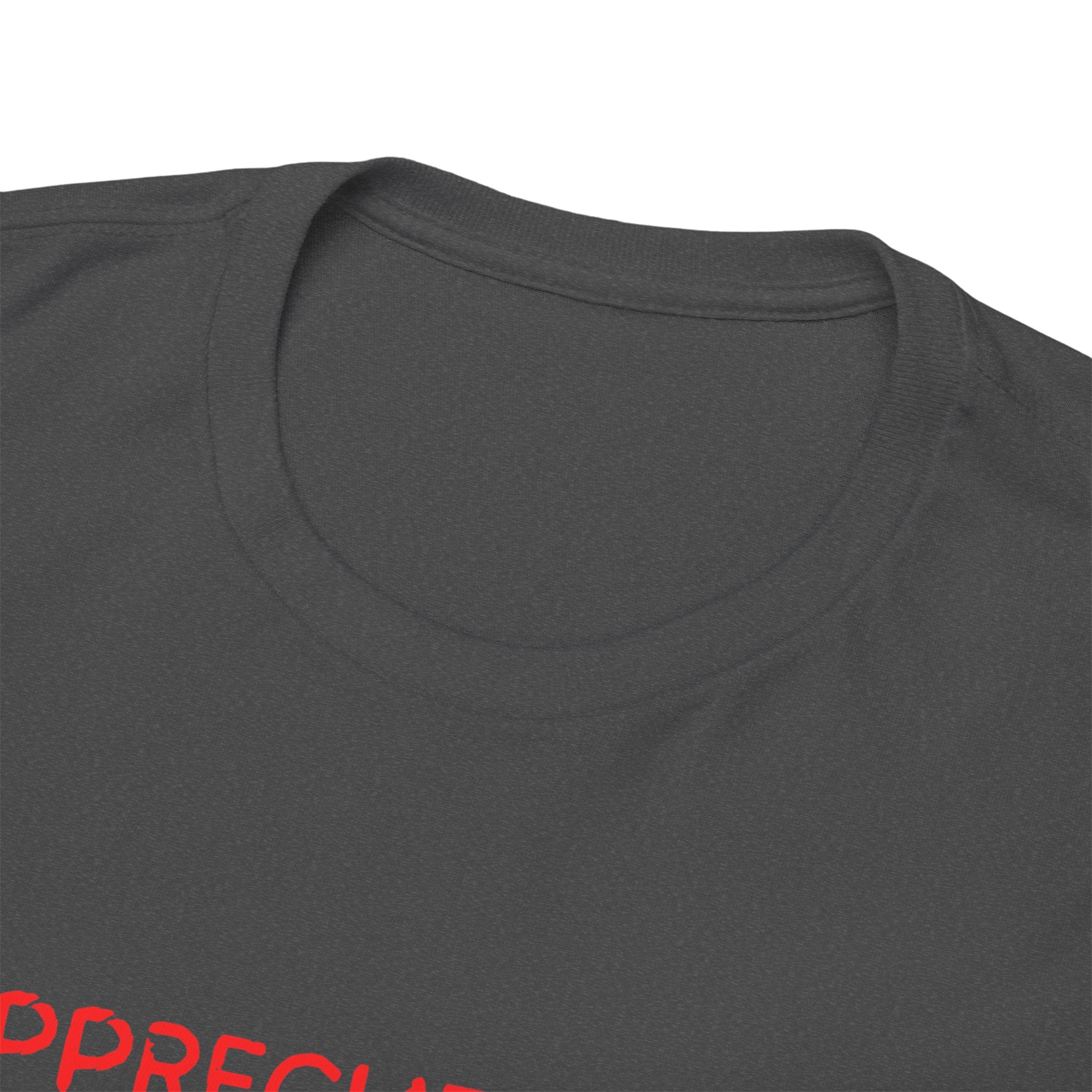 Appreciate You Tee – Minimalist Red Text Graphic T‑Shirt