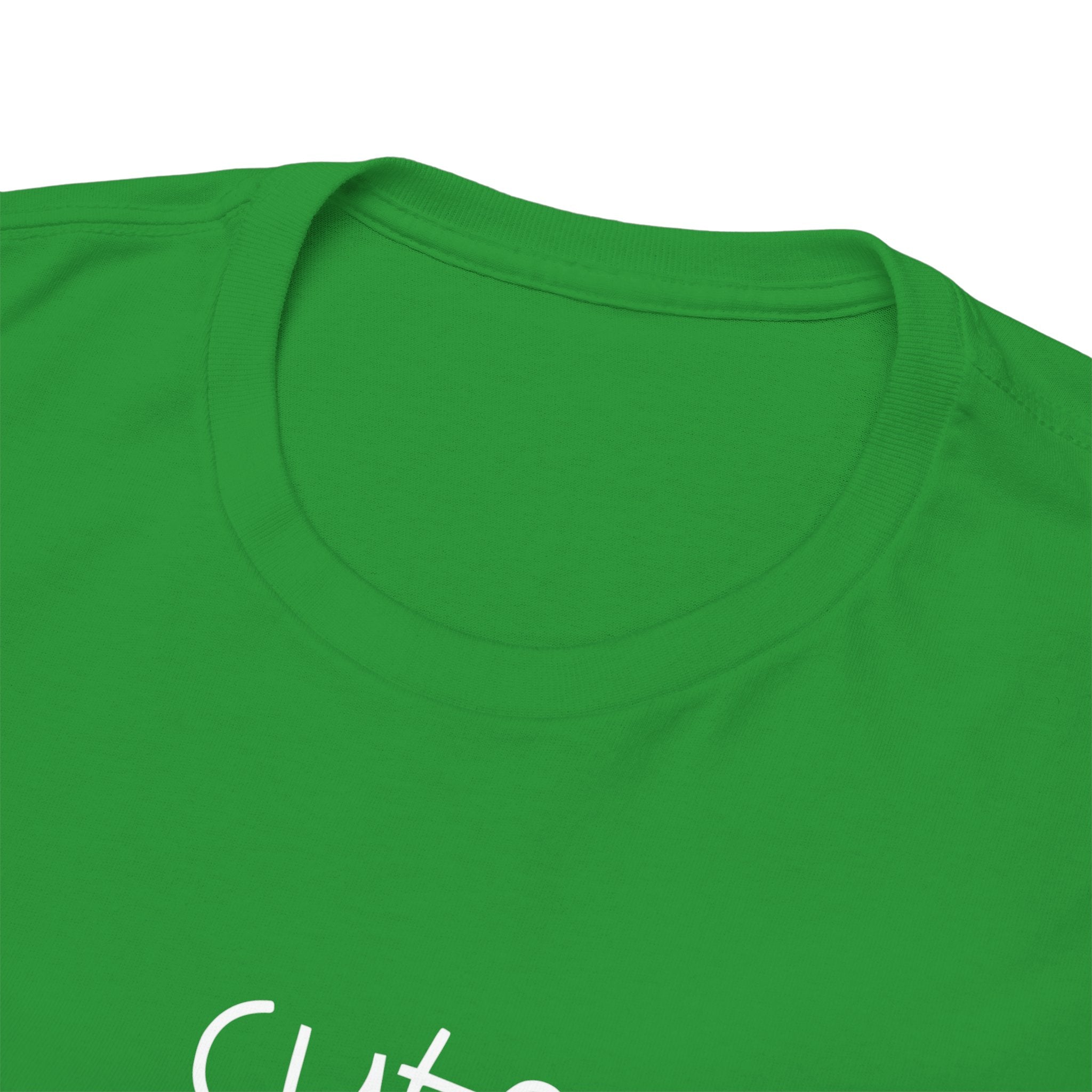 Cute Script T‑Shirt — Minimalist Casual Tee with 'Cute' Chest Print
