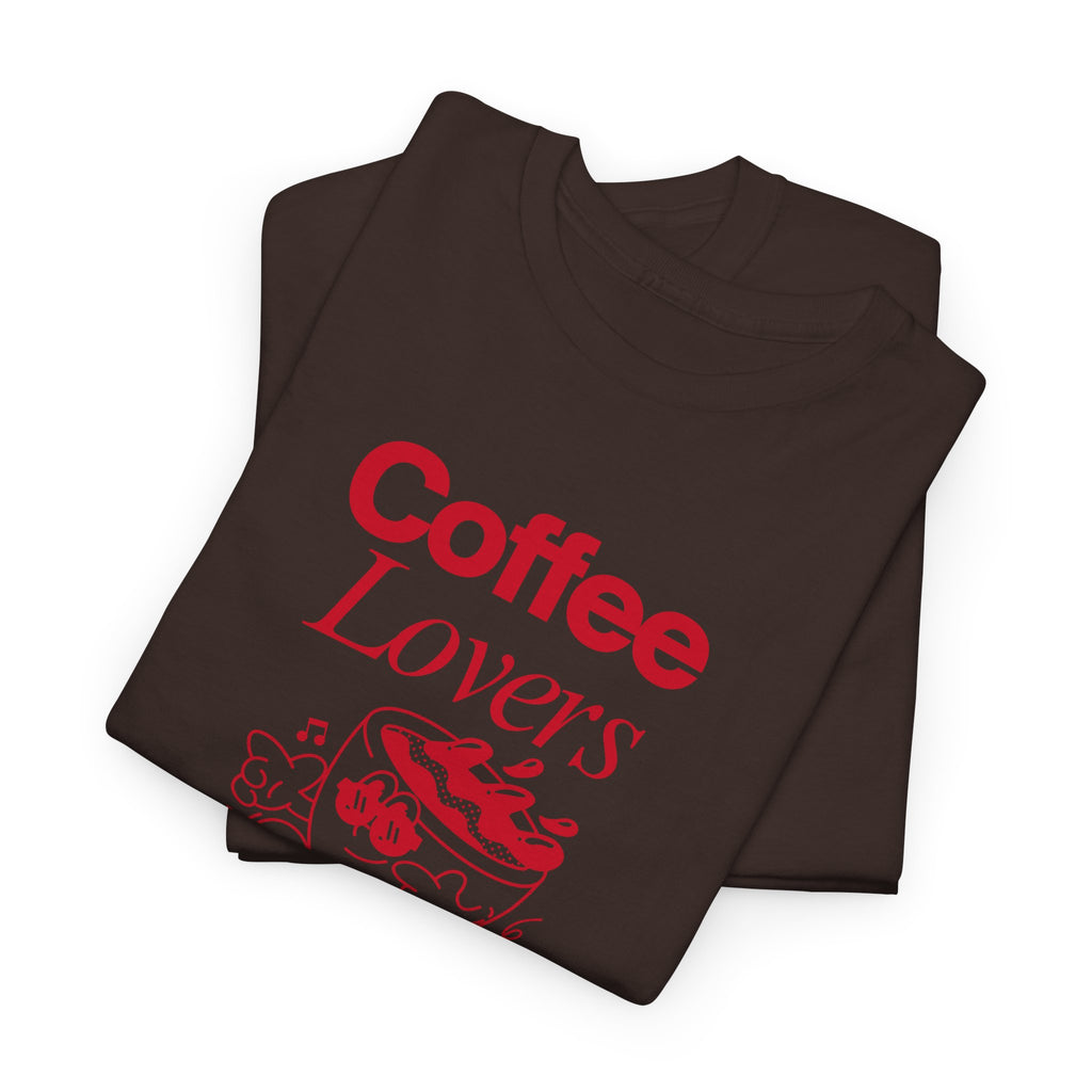 Coffee Lovers T-Shirt — Cute Red Coffee Cup Graphic Tee