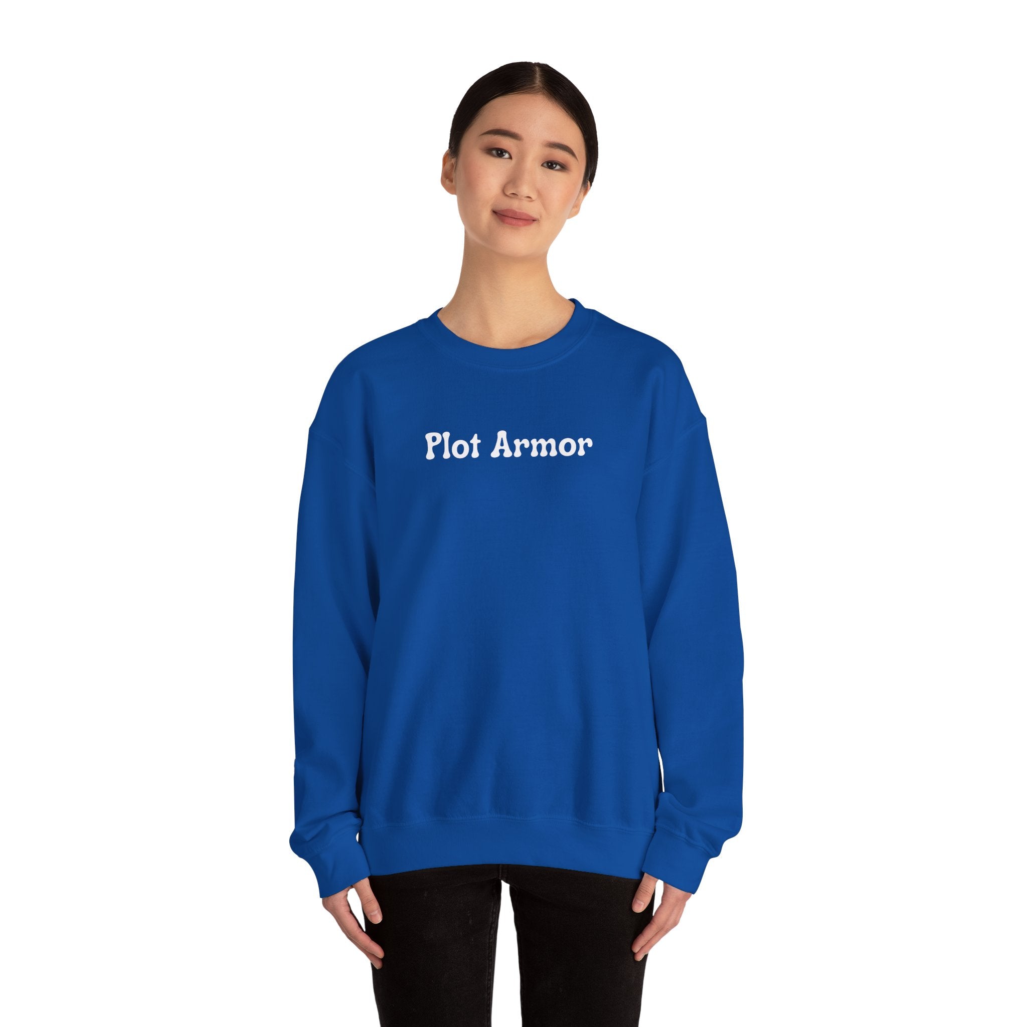Plot Armor Sweatshirt — Funny Gamer RPG Crewneck for D&D & Roleplayers