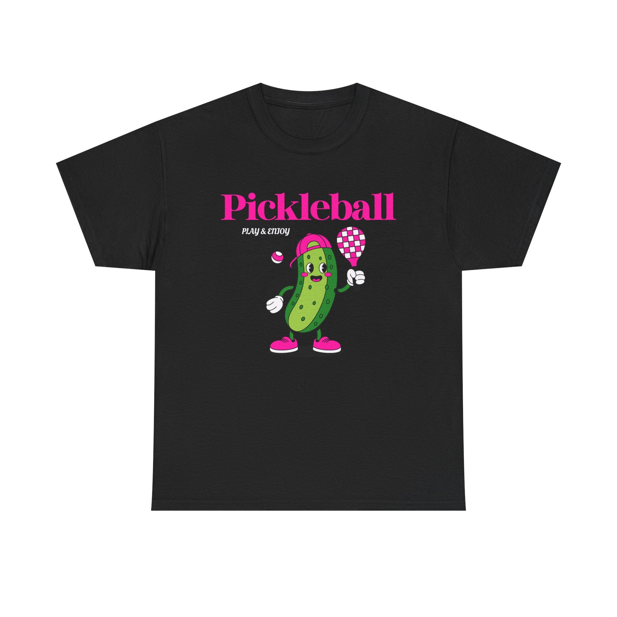 Pickleball Pickle Mascot Tee — Play & Enjoy Graphic T-Shirt