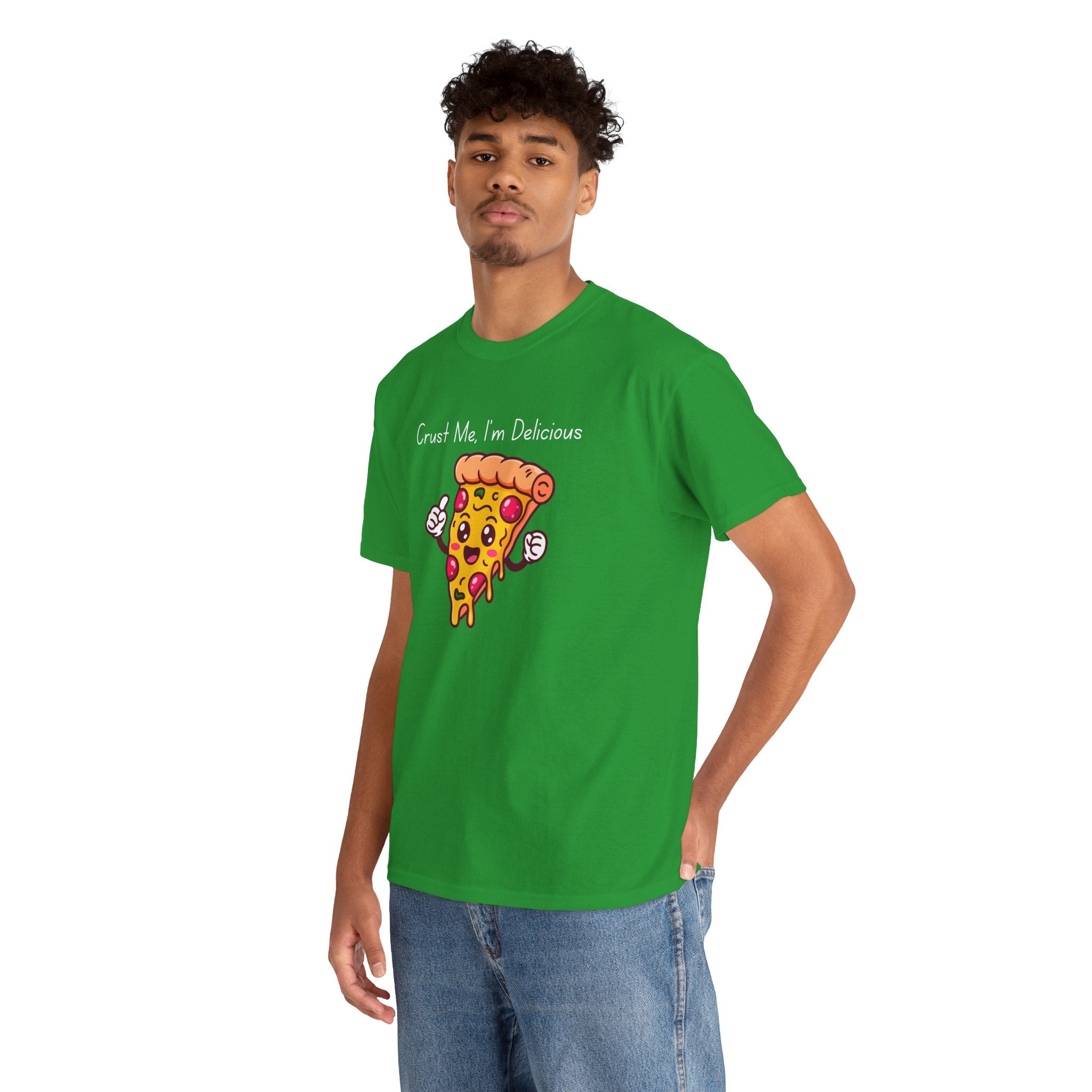 Pizza Slice Tee — "Crust Me, I'm Delicious" Funny Pizza Graphic Shirt