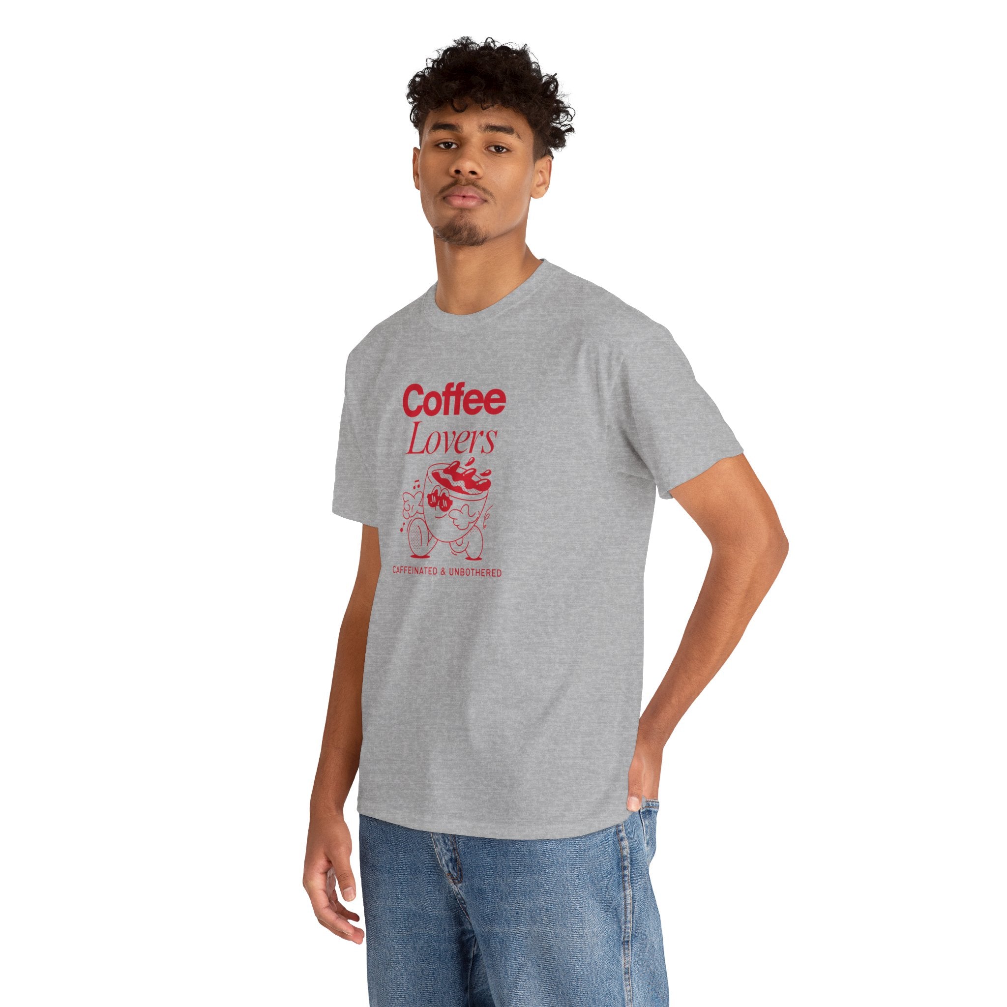 Coffee Lovers T-Shirt — Cute Red Coffee Cup Graphic Tee